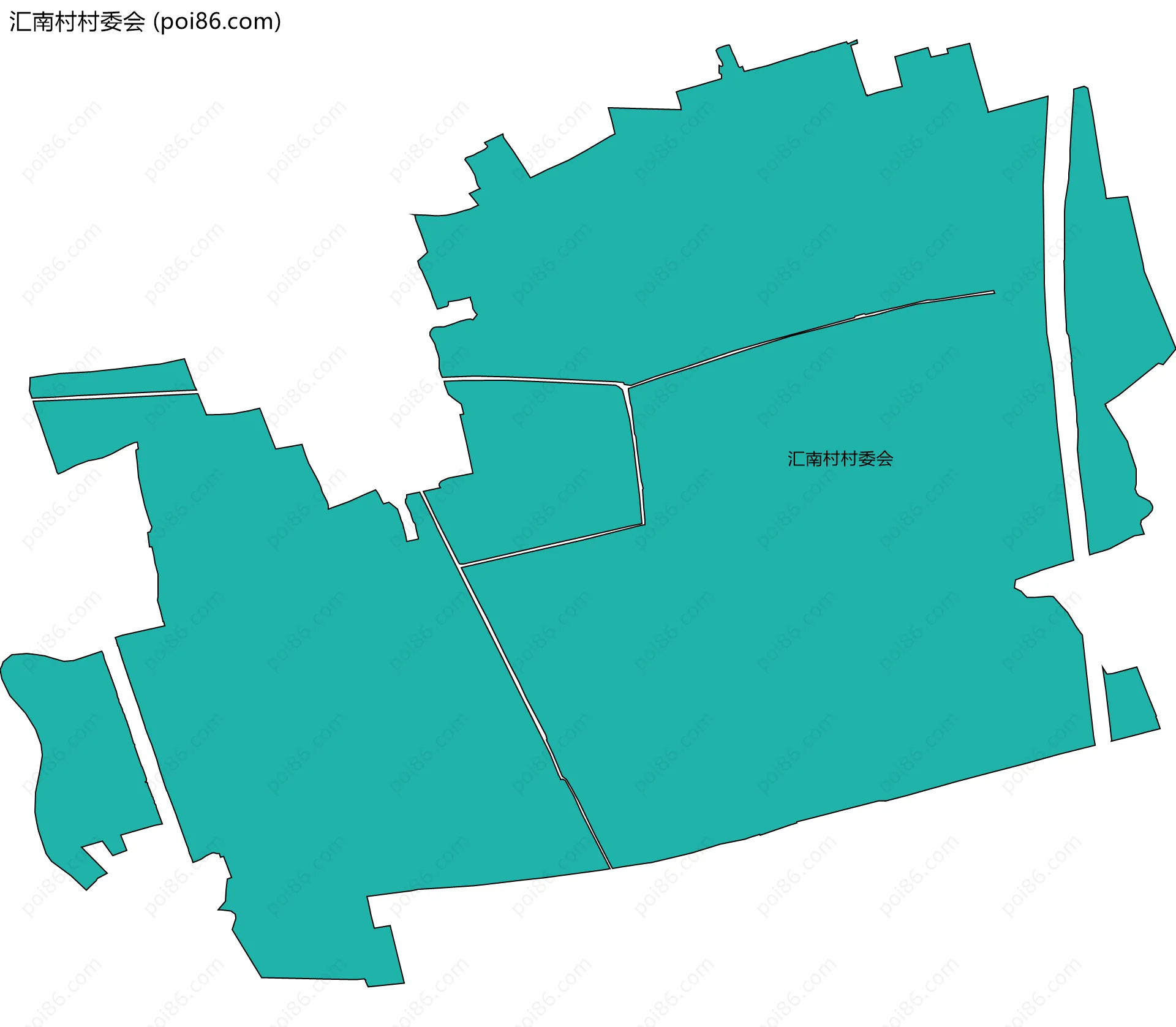 汇南村村委会边界地图