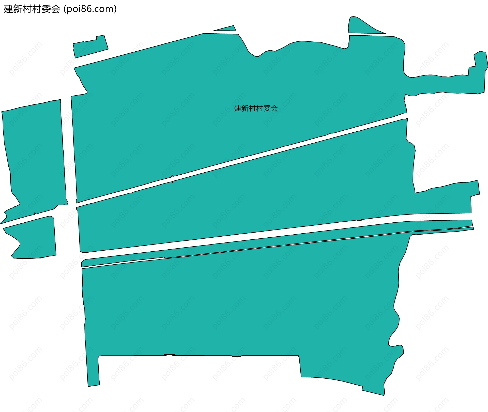 建新村村委会边界地图