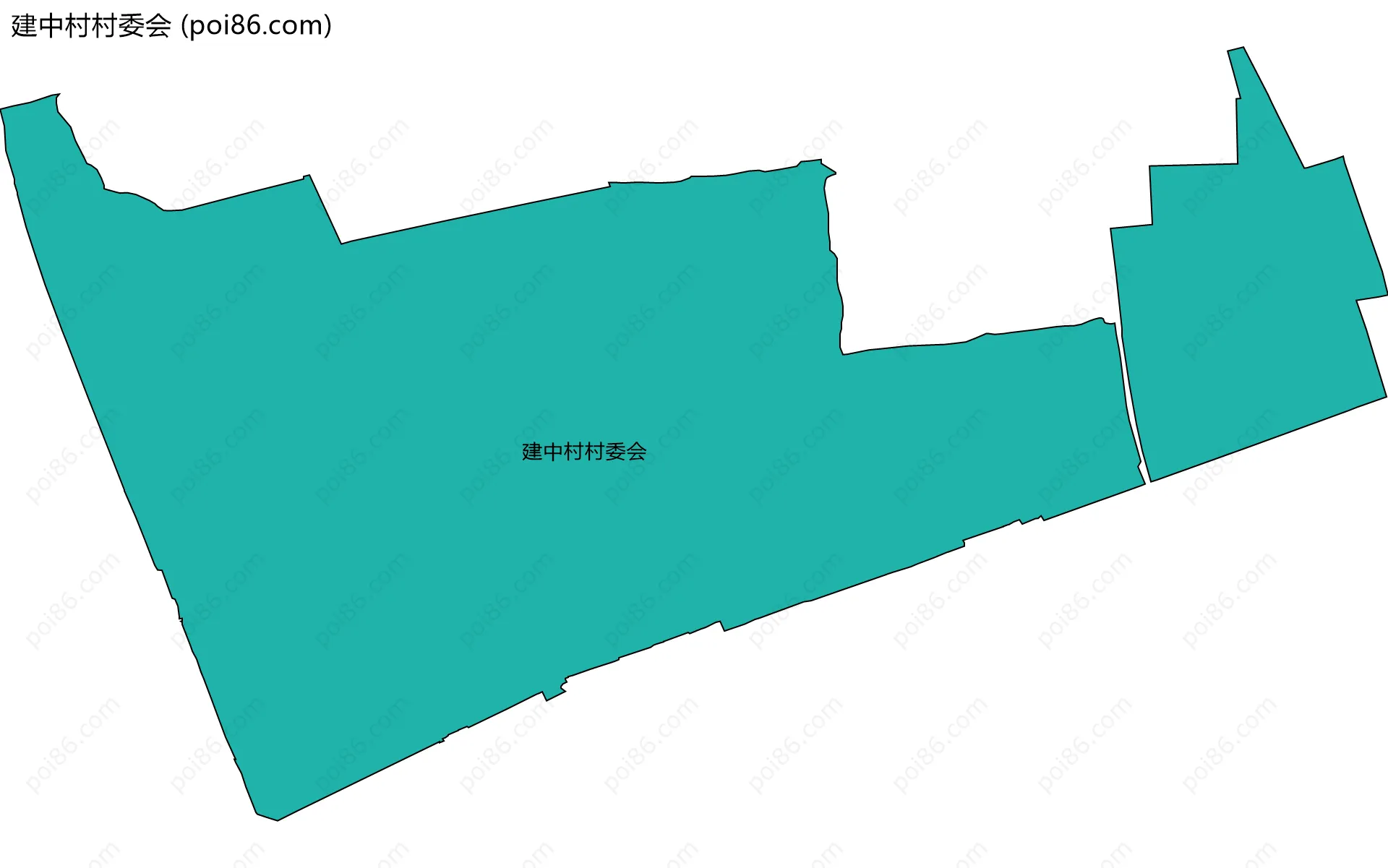 建中村村委会边界地图