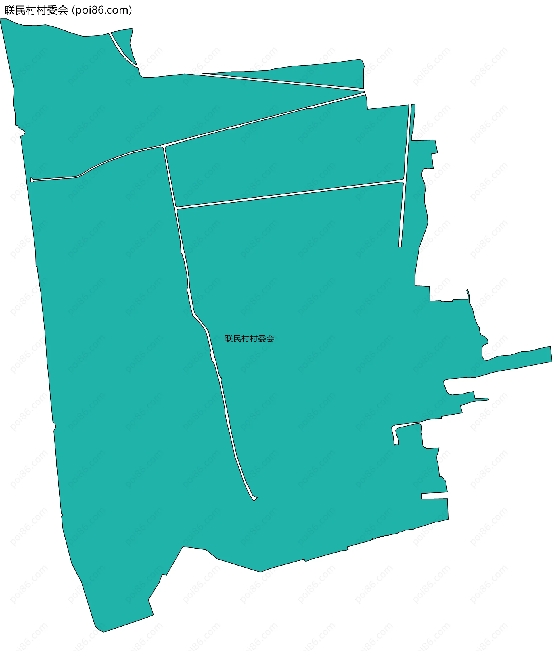联民村村委会边界地图