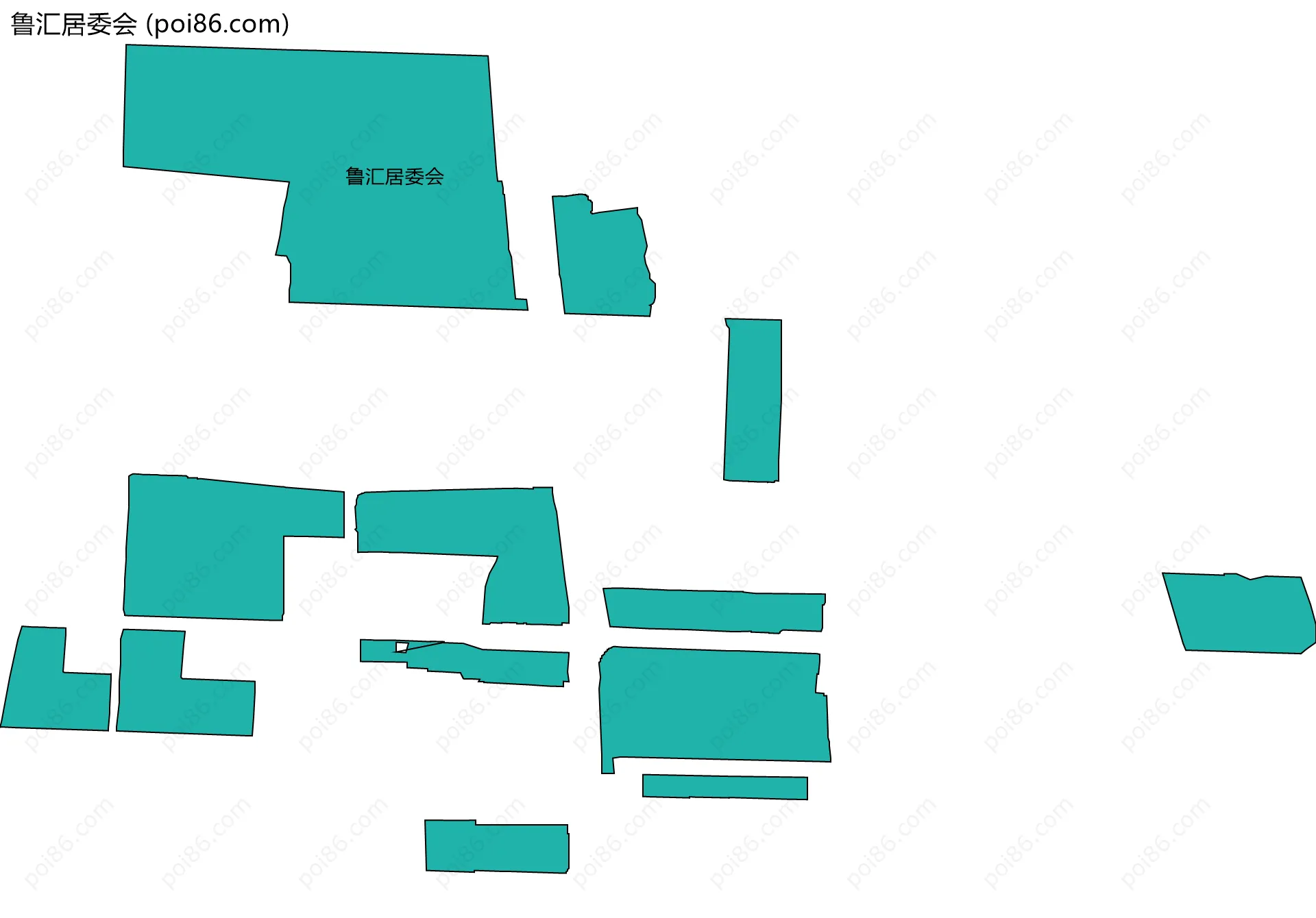 鲁汇居委会边界地图