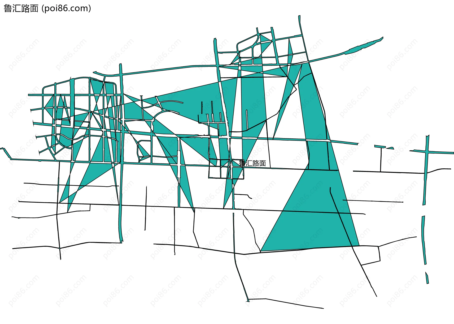 鲁汇路面边界地图