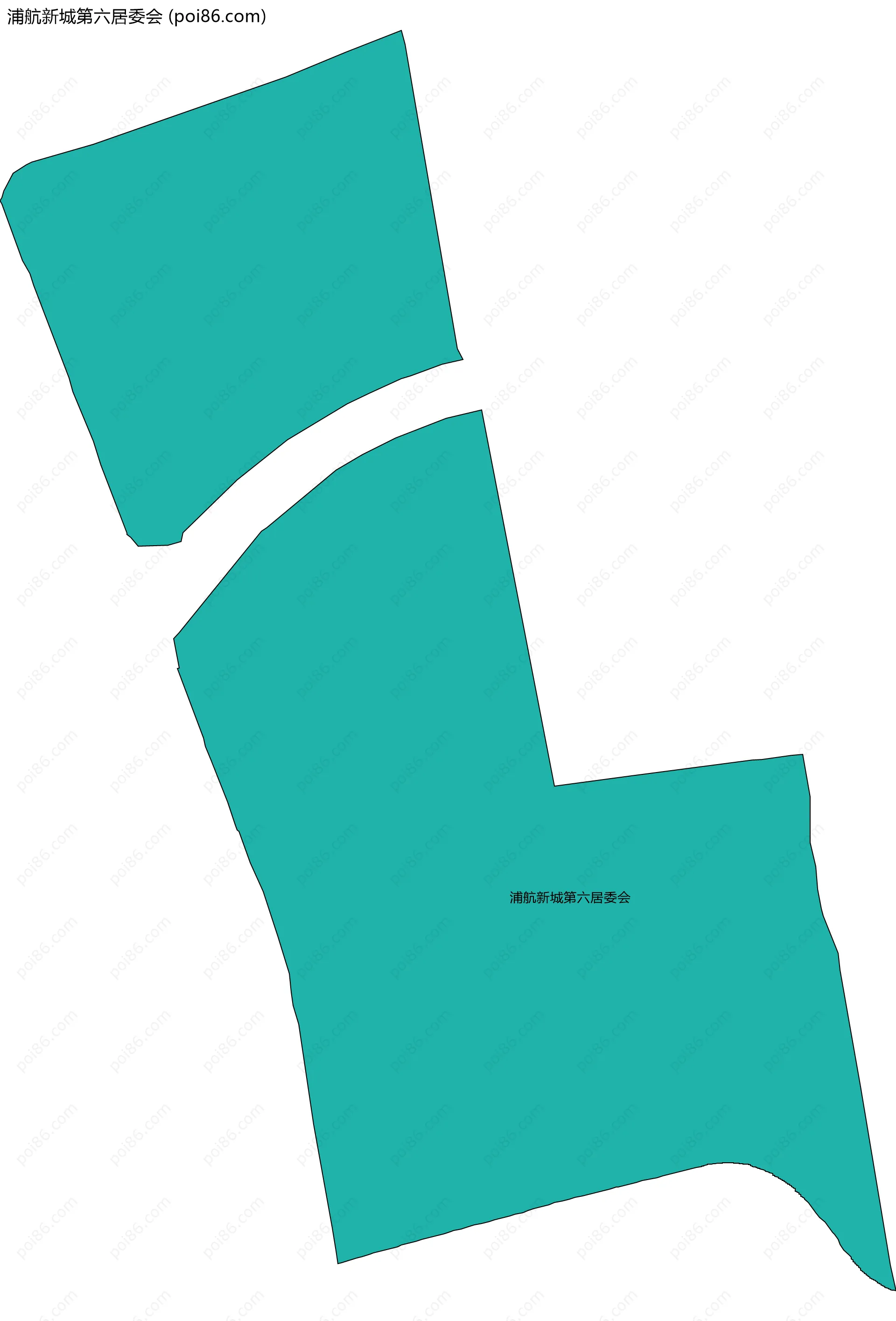 浦航新城第六居委会边界地图