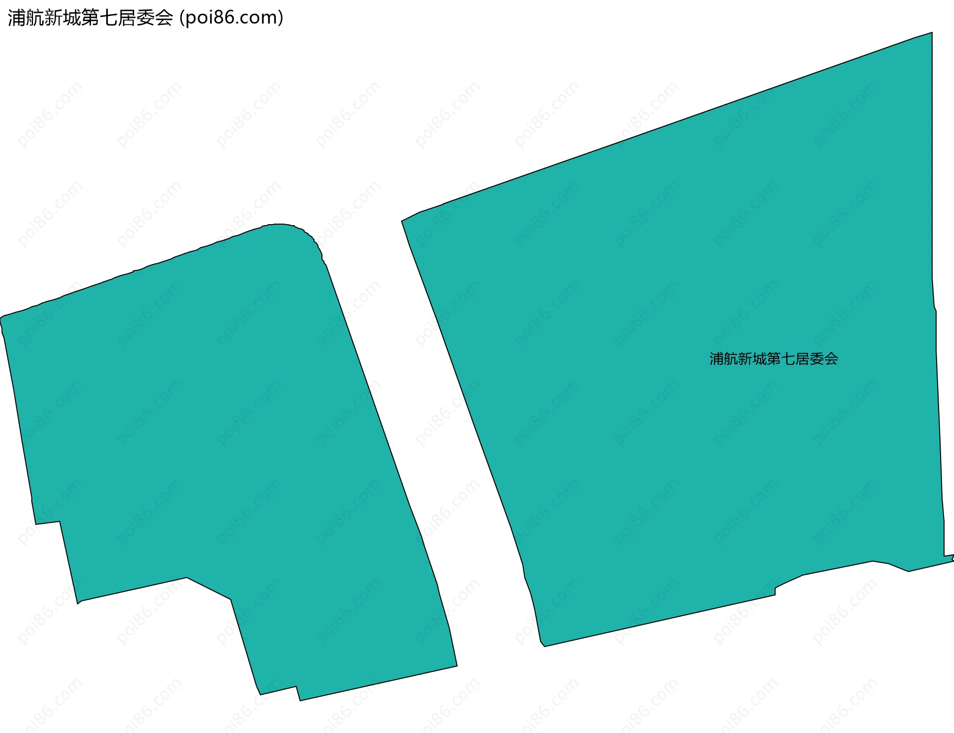 浦航新城第七居委会边界地图