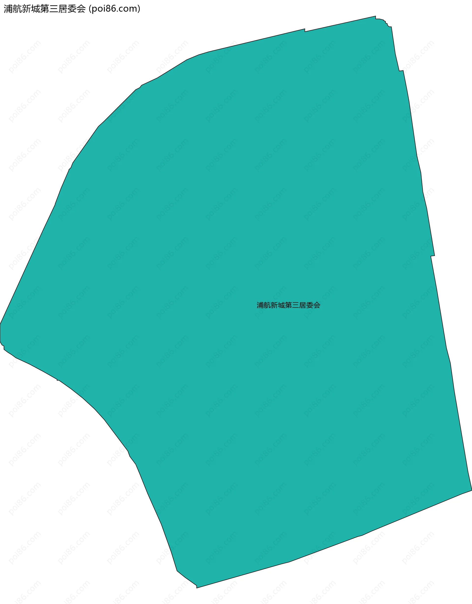 浦航新城第三居委会边界地图