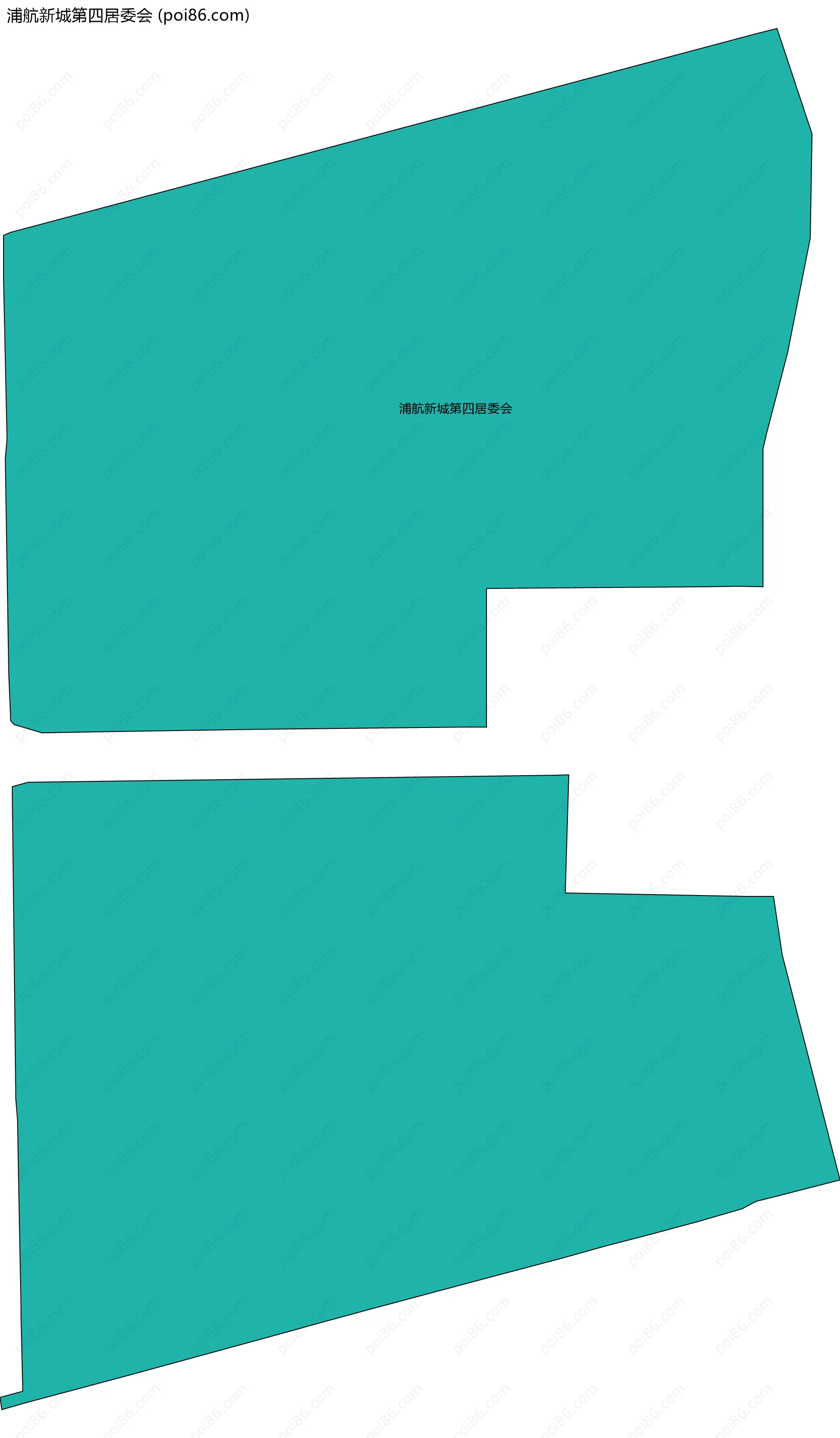 浦航新城第四居委会边界地图