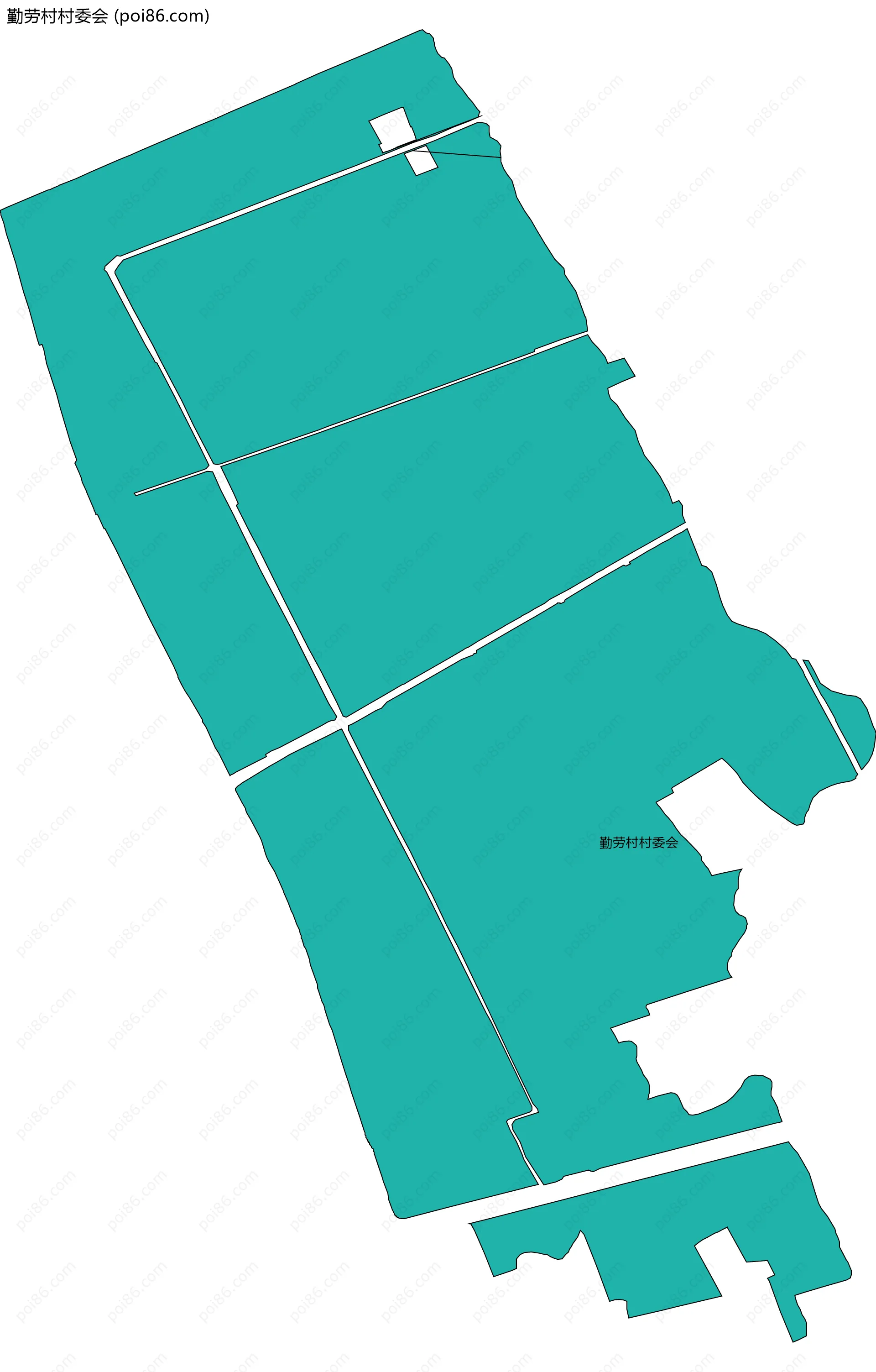 勤劳村村委会边界地图