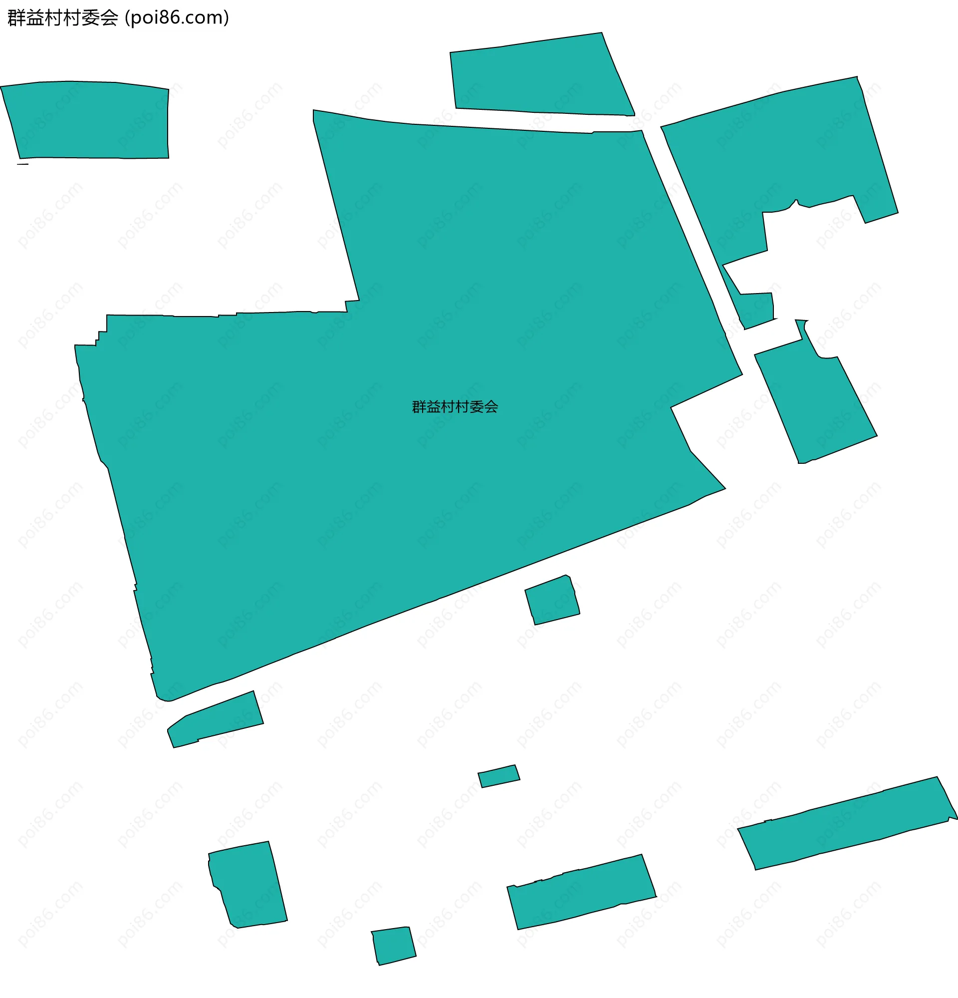 群益村村委会边界地图