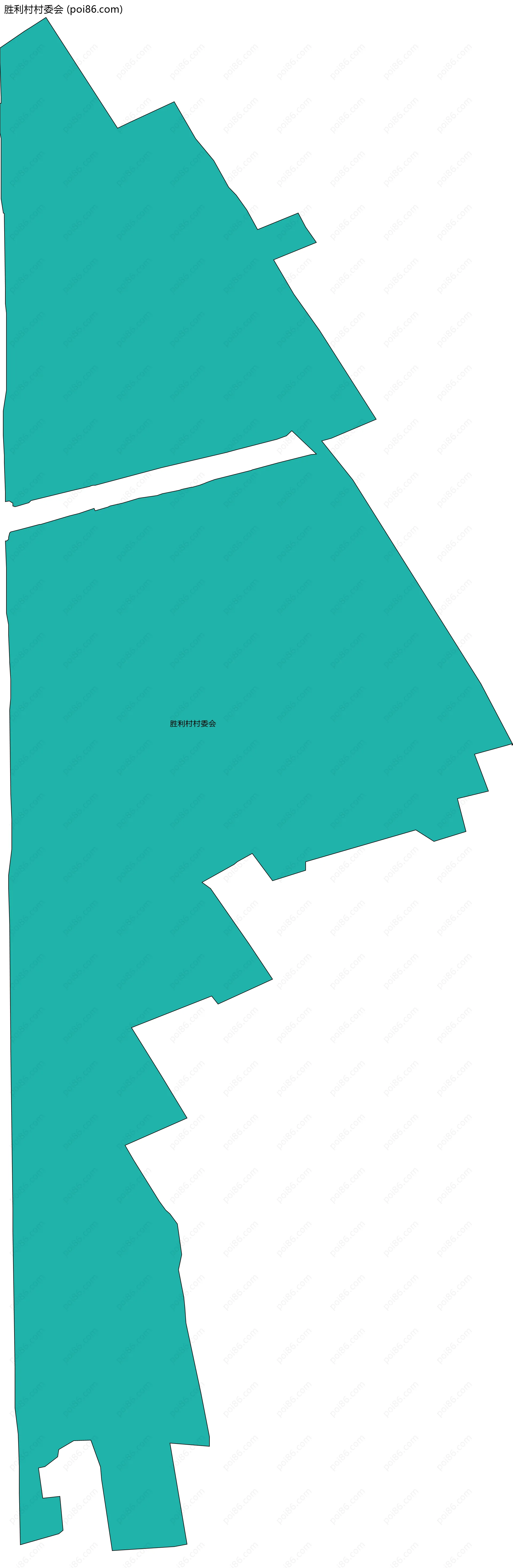 胜利村村委会边界地图