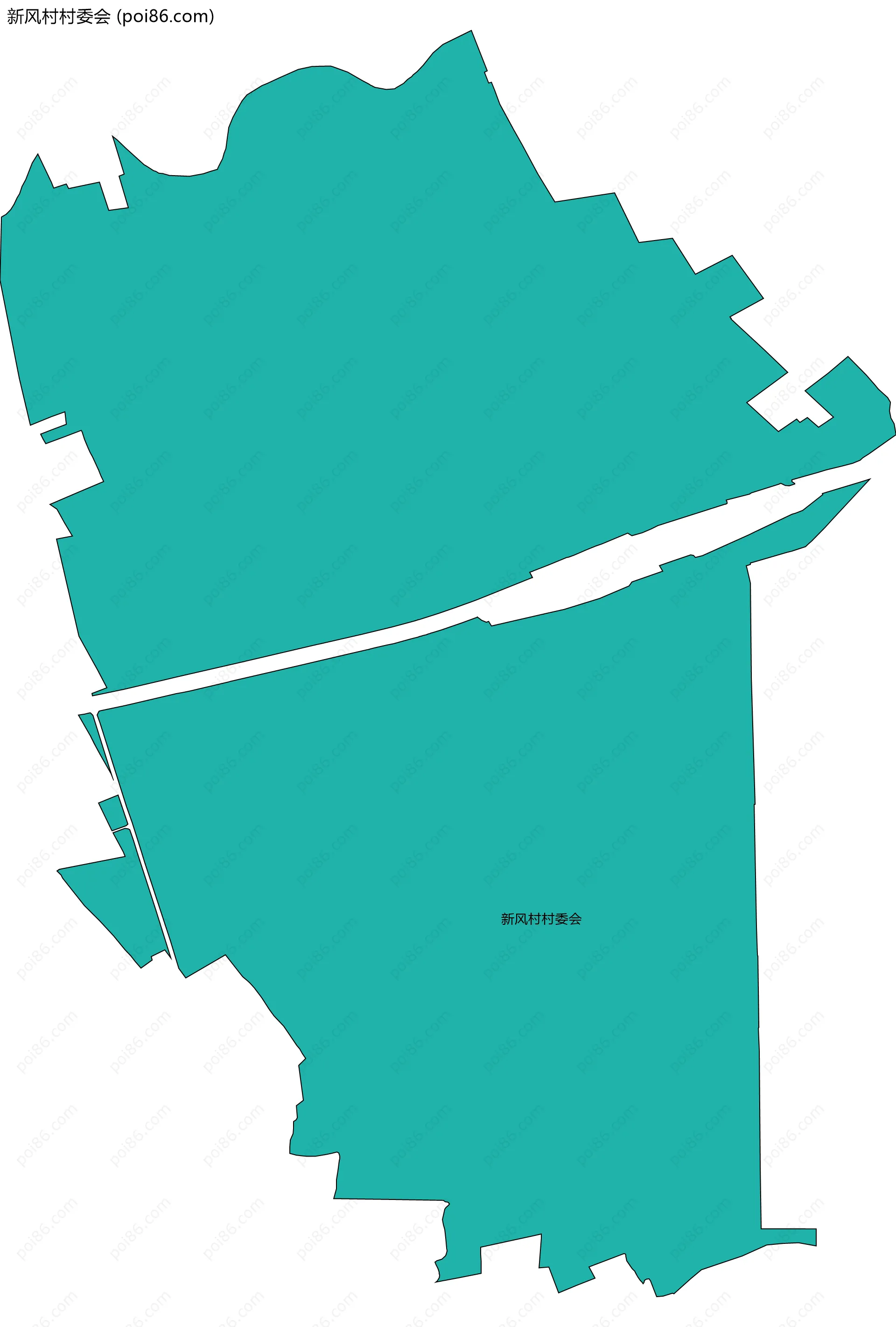 新风村村委会边界地图