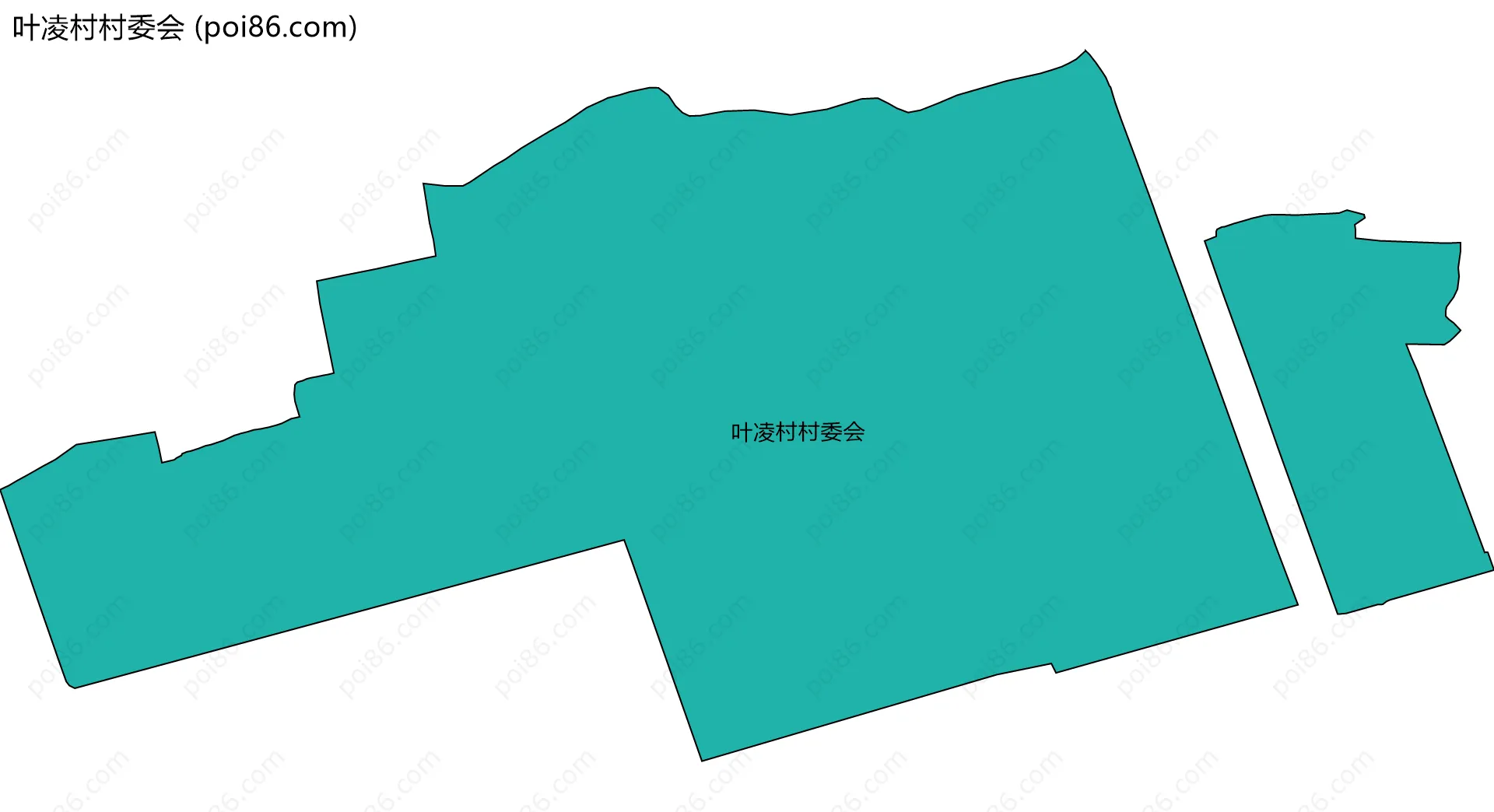 叶凌村村委会边界地图