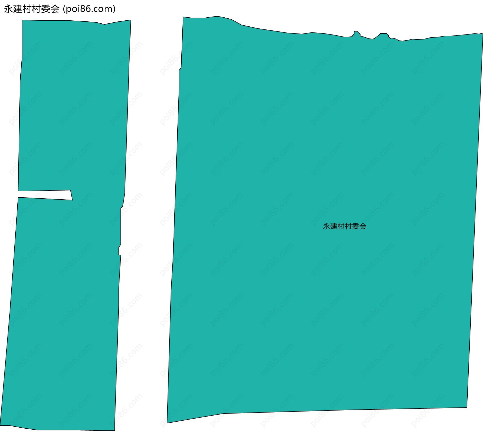 永建村村委会边界地图