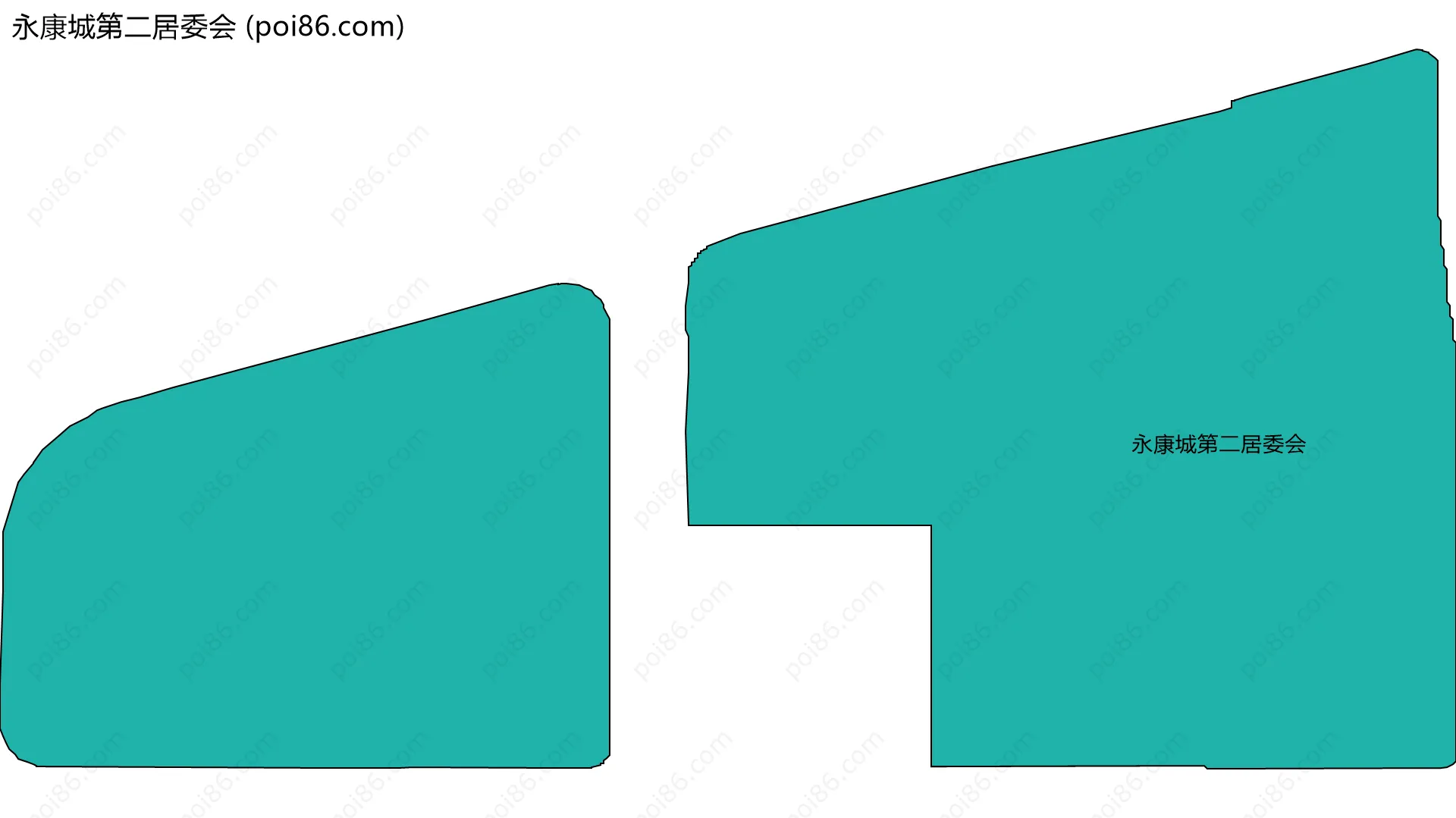 永康城第二居委会边界地图
