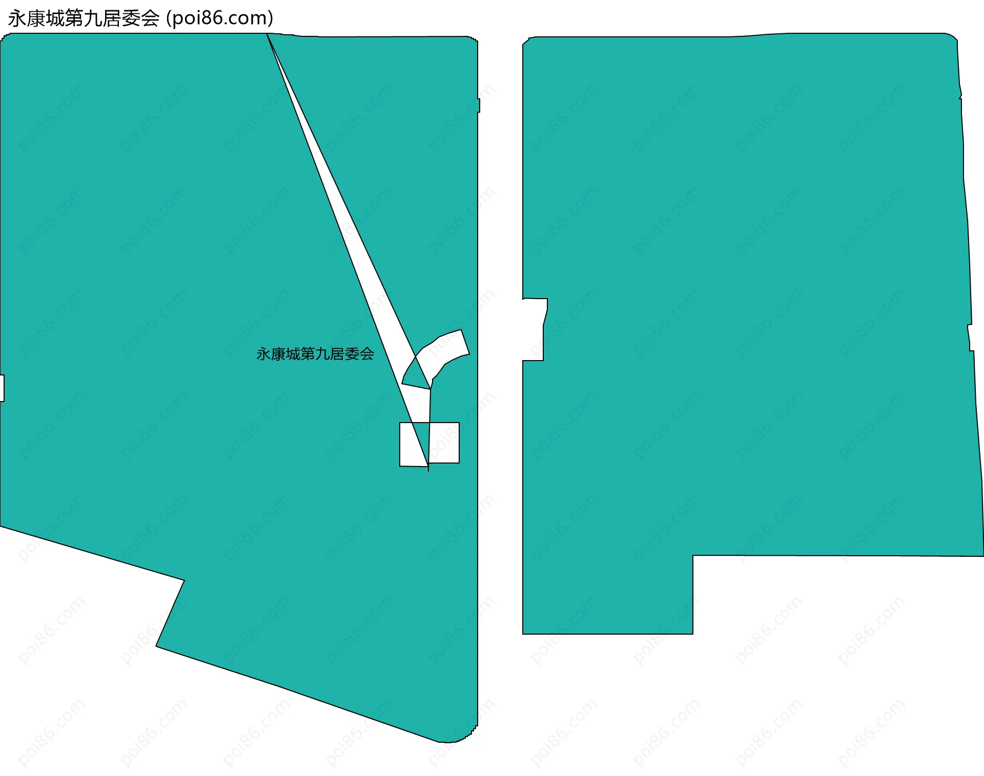 永康城第九居委会边界地图