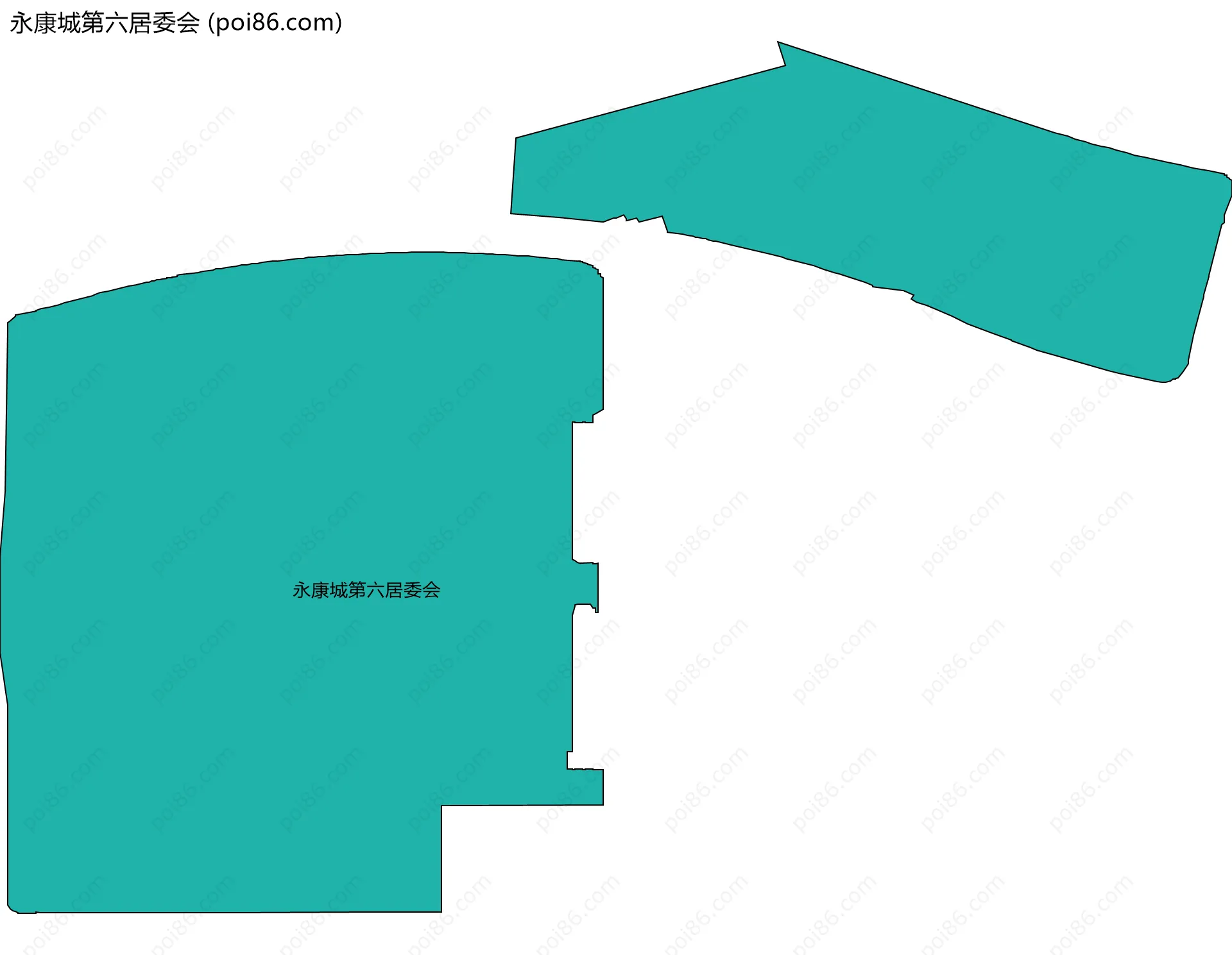 永康城第六居委会边界地图