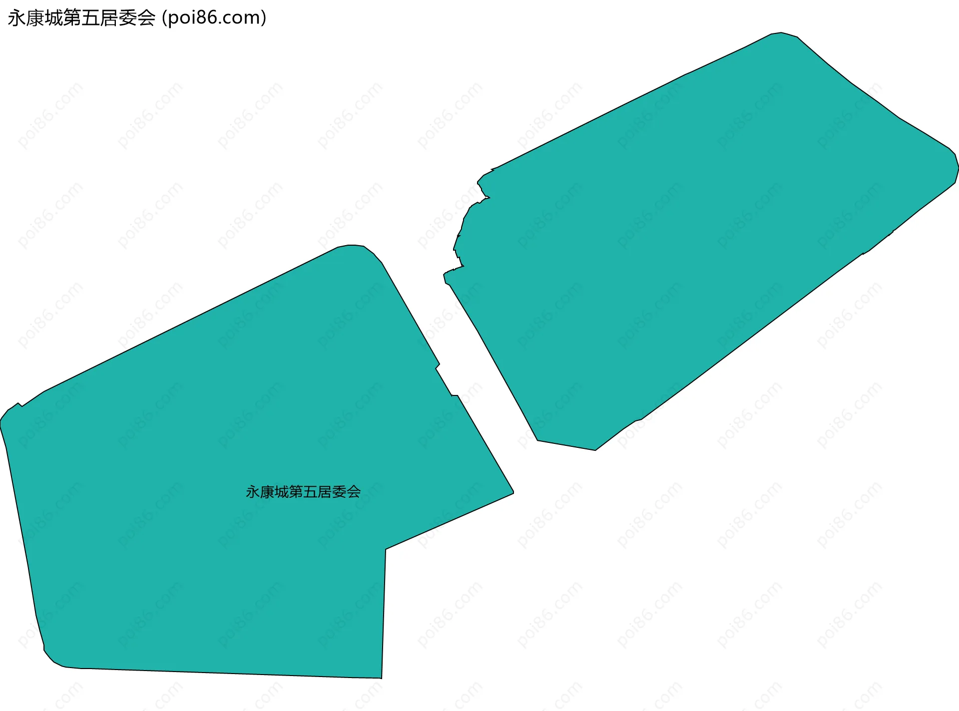 永康城第五居委会边界地图