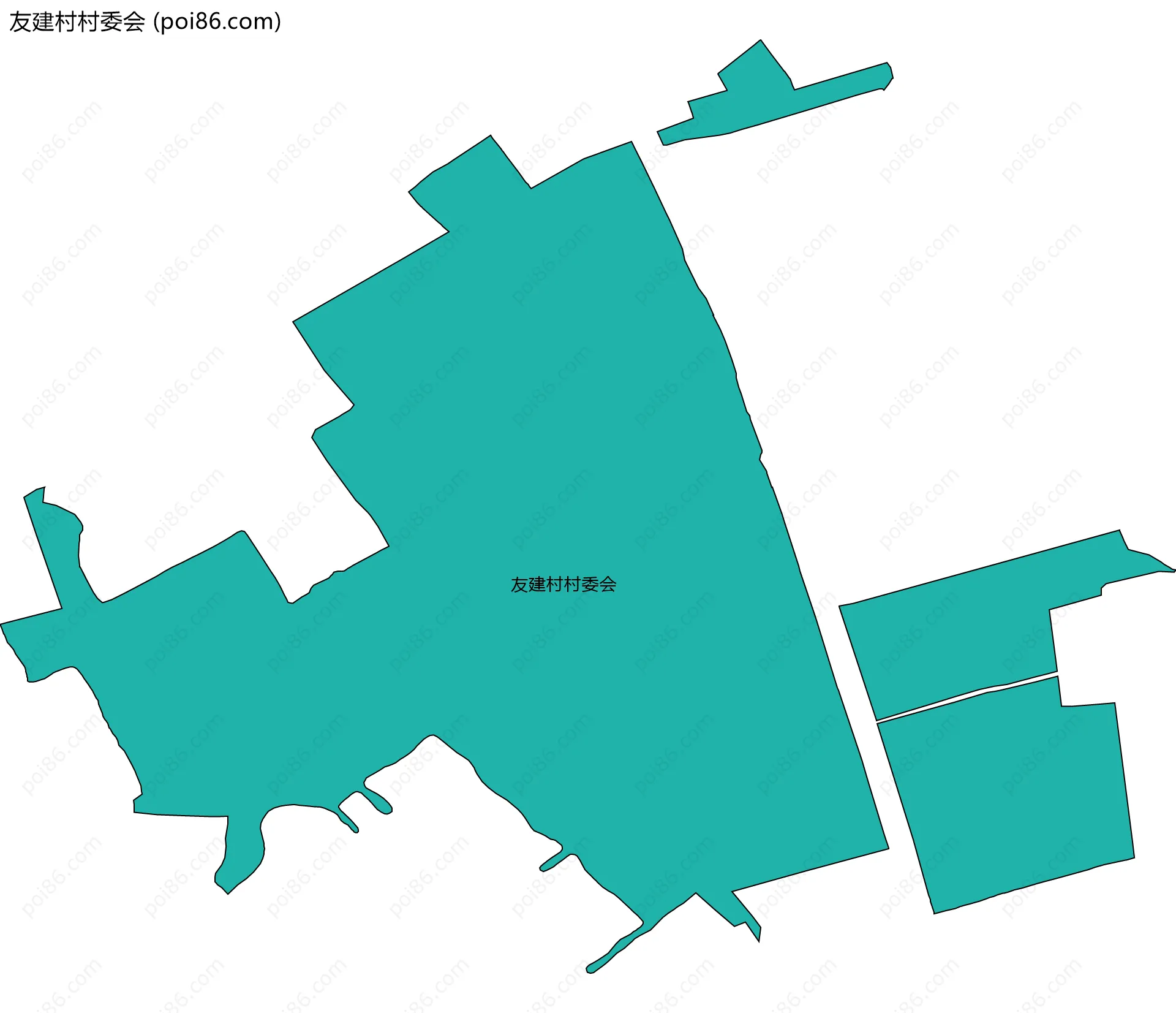 友建村村委会边界地图