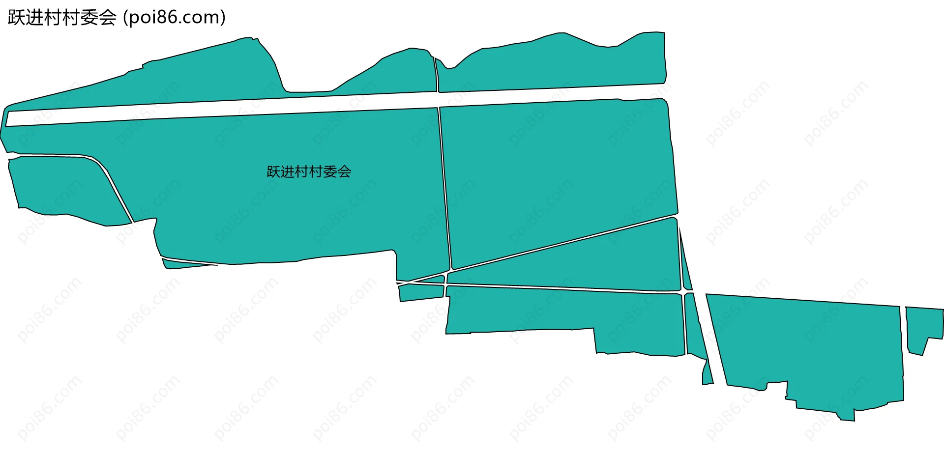 跃进村村委会边界地图