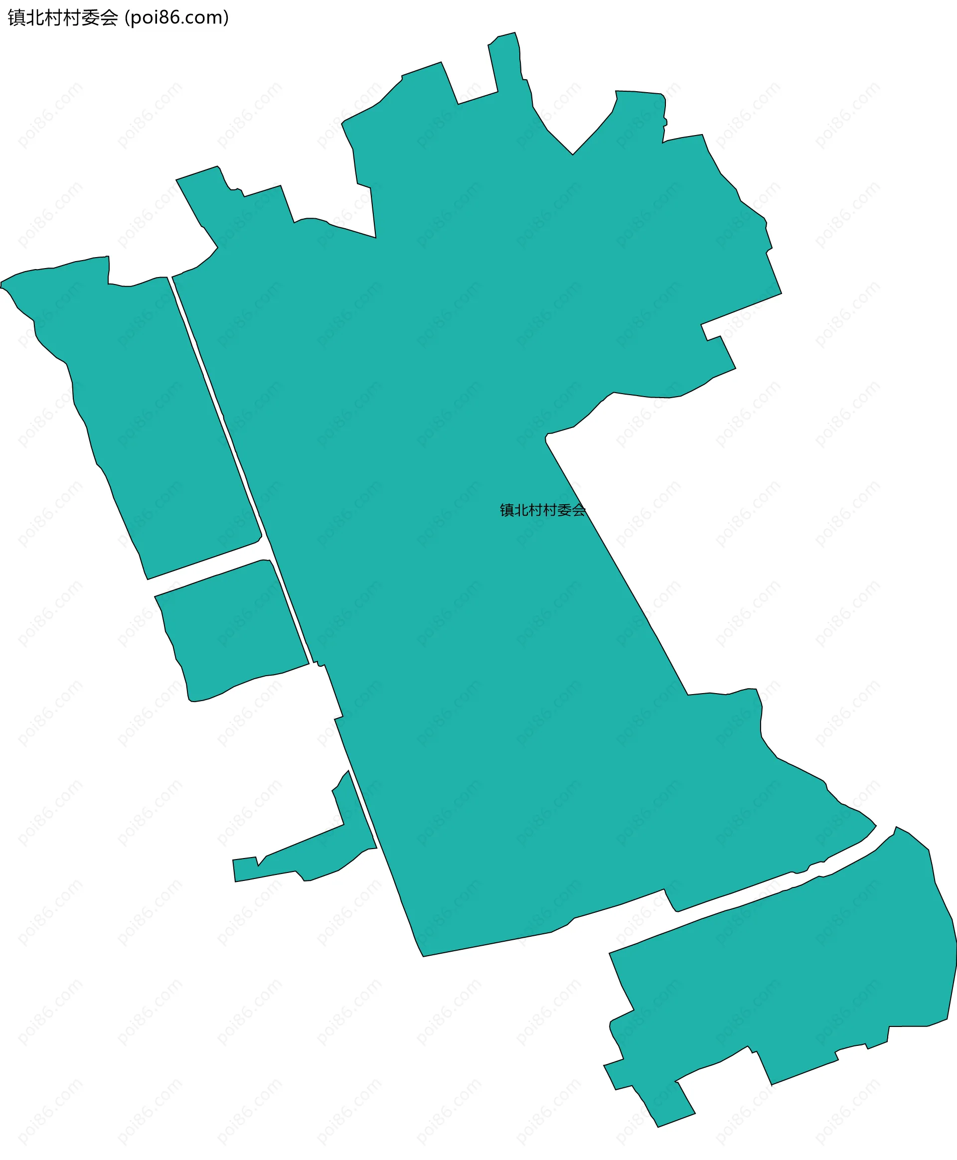 镇北村村委会边界地图