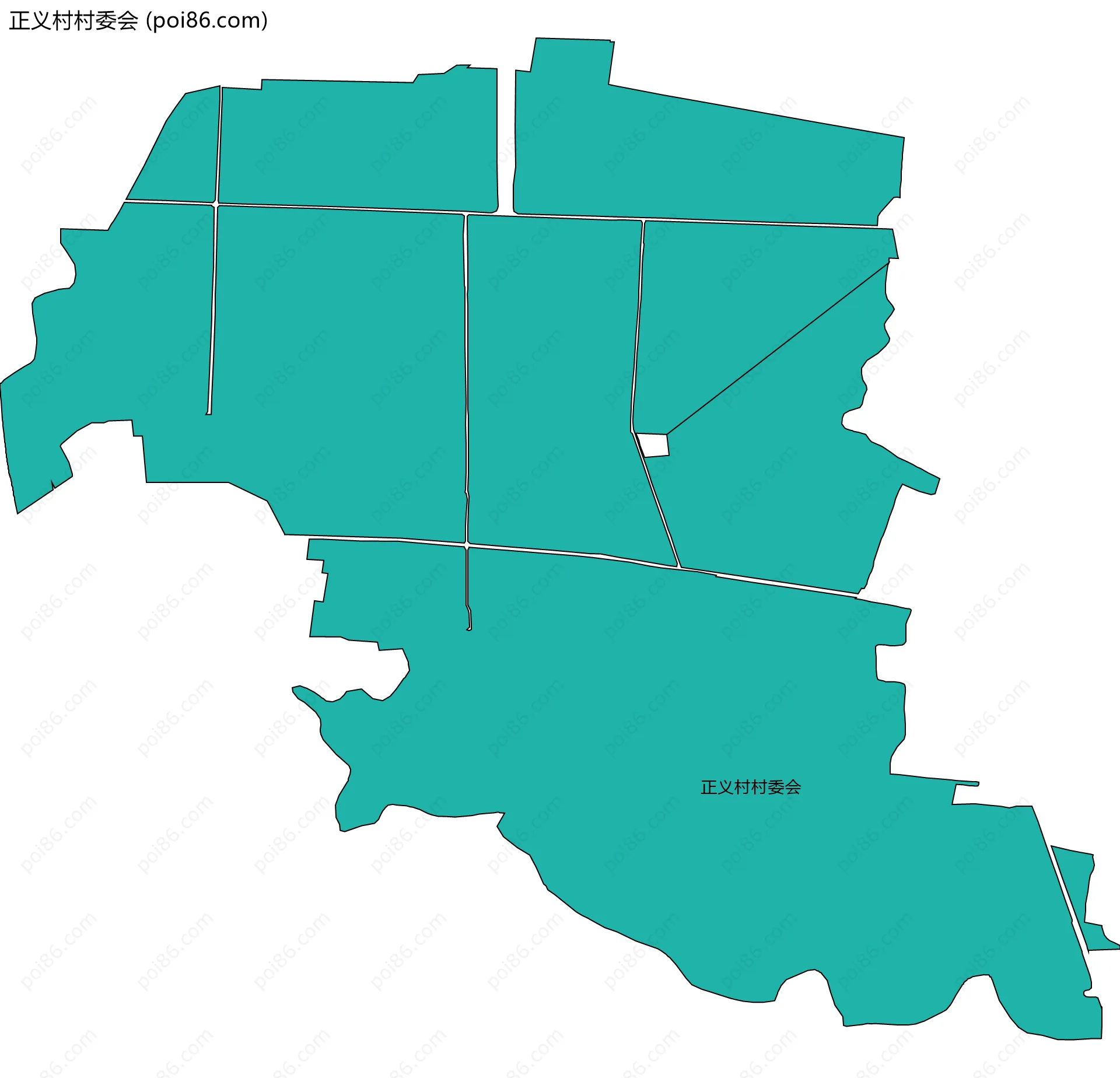 正义村村委会边界地图