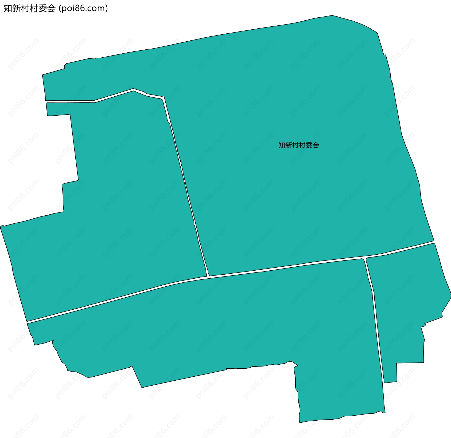 知新村村委会边界地图