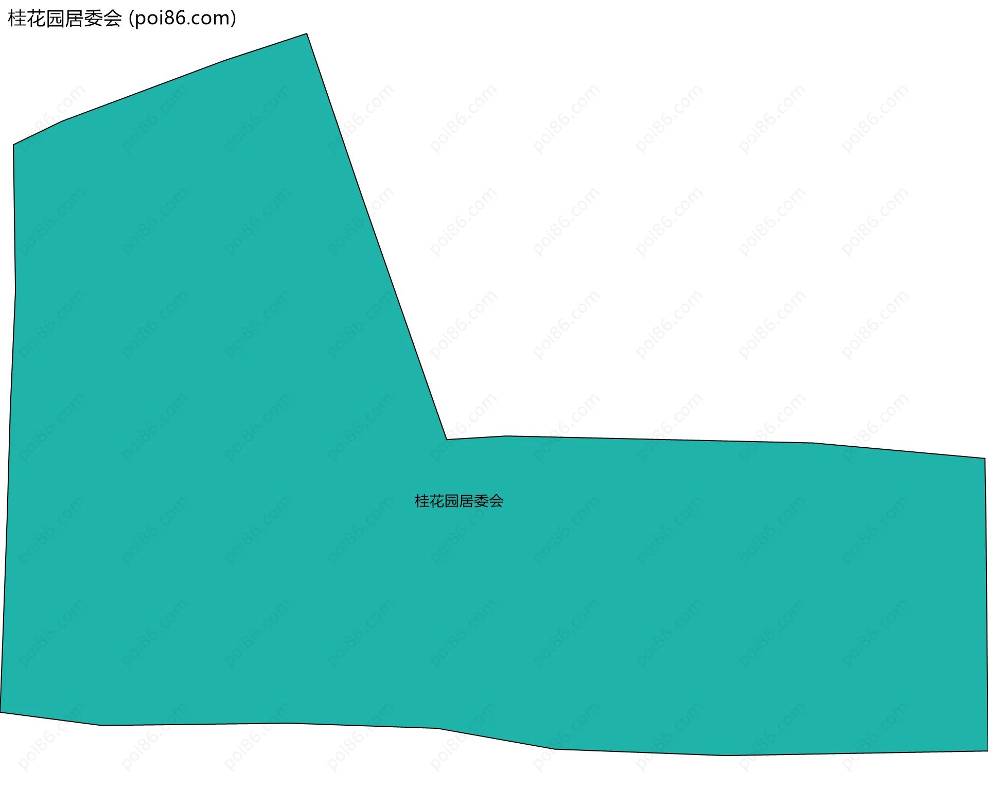 桂花园居委会边界地图