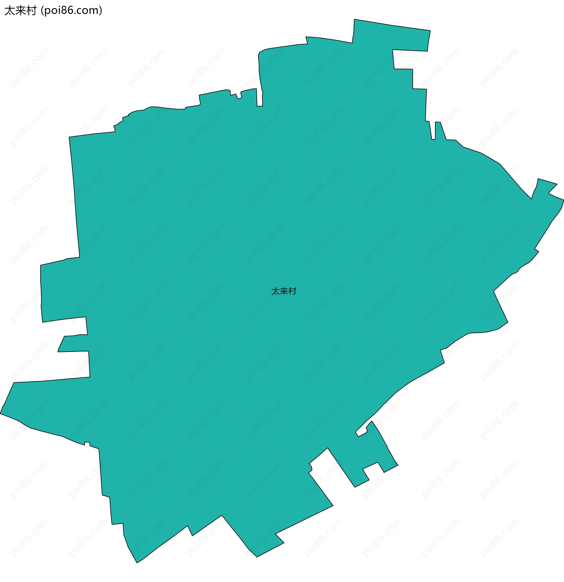 太来村边界地图