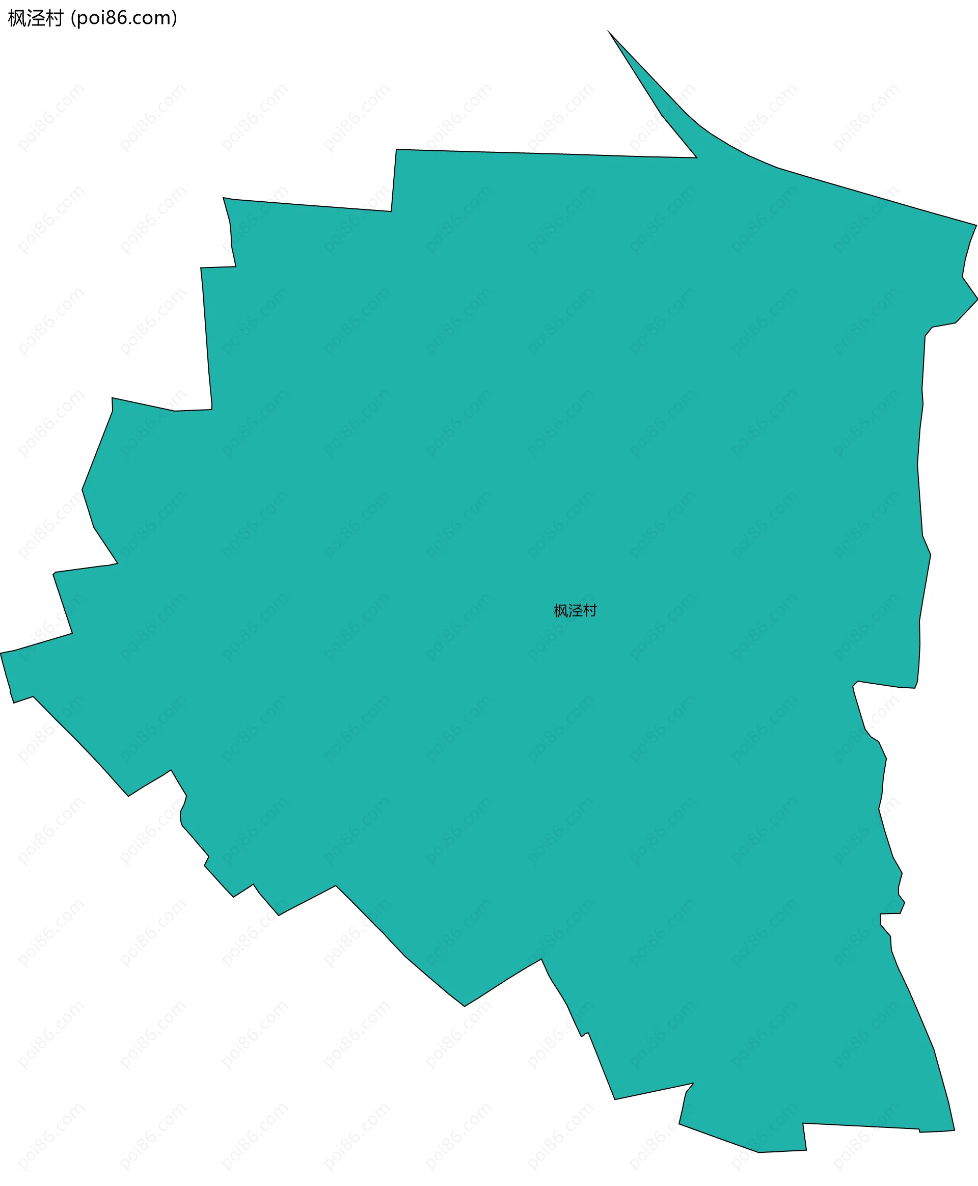 枫泾村边界地图