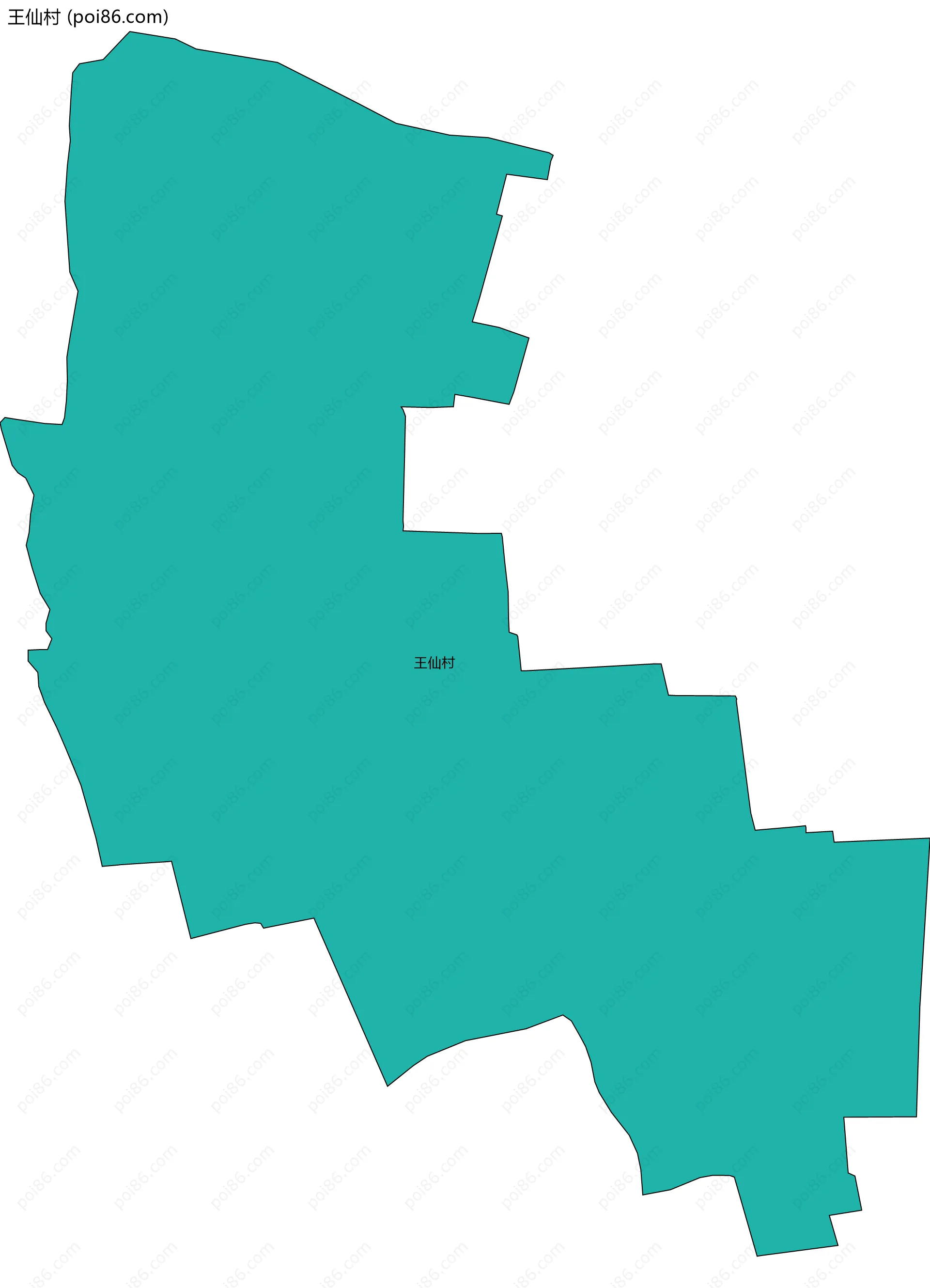 王仙村边界地图