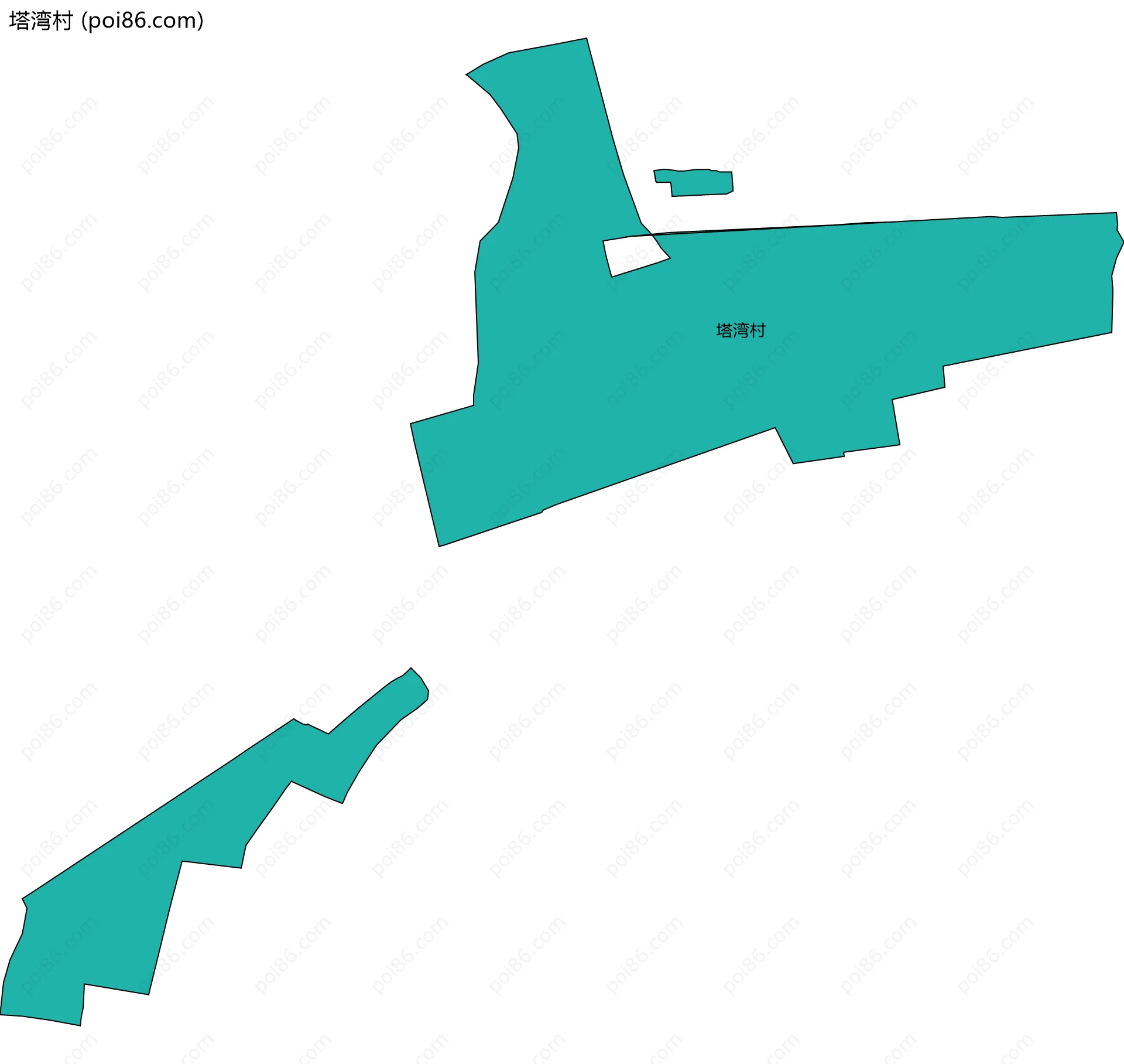 塔湾村边界地图
