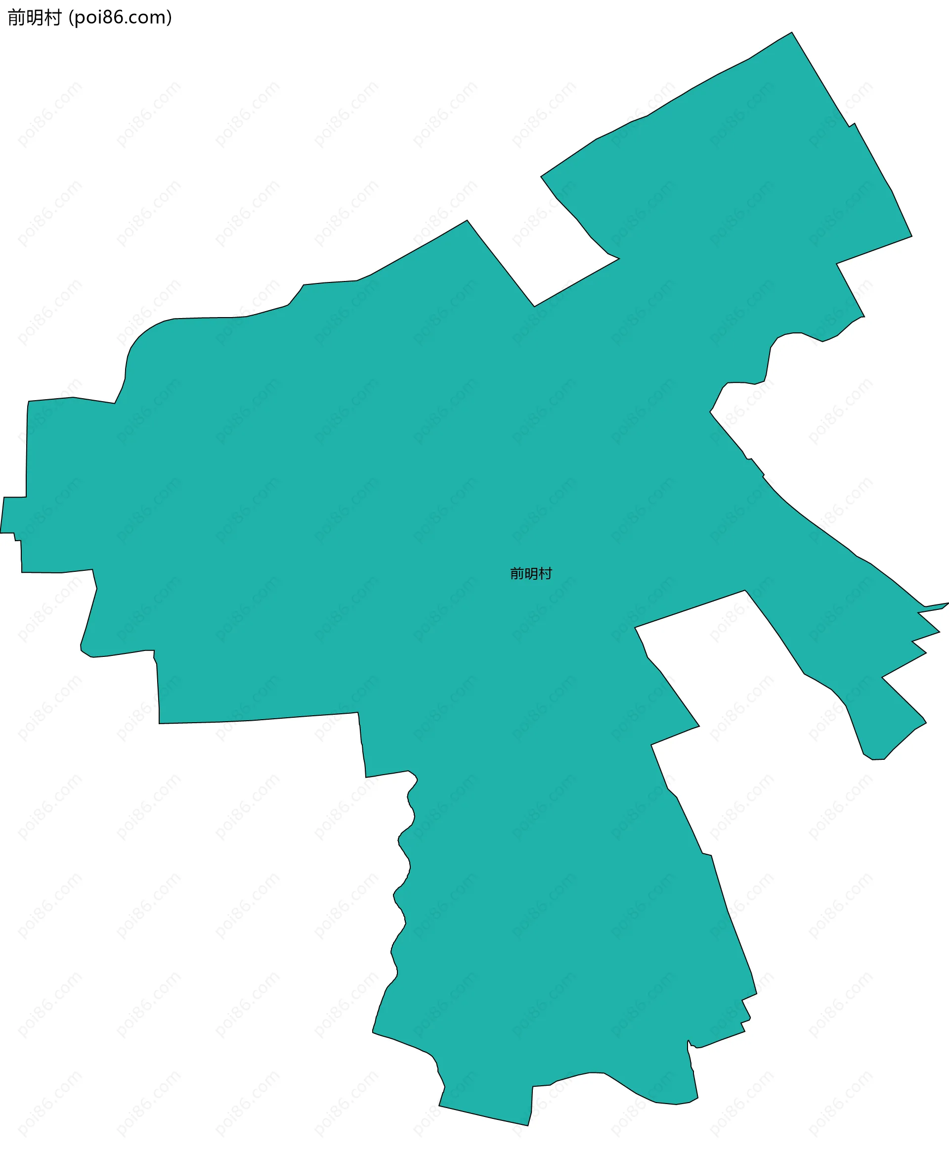 前明村边界地图