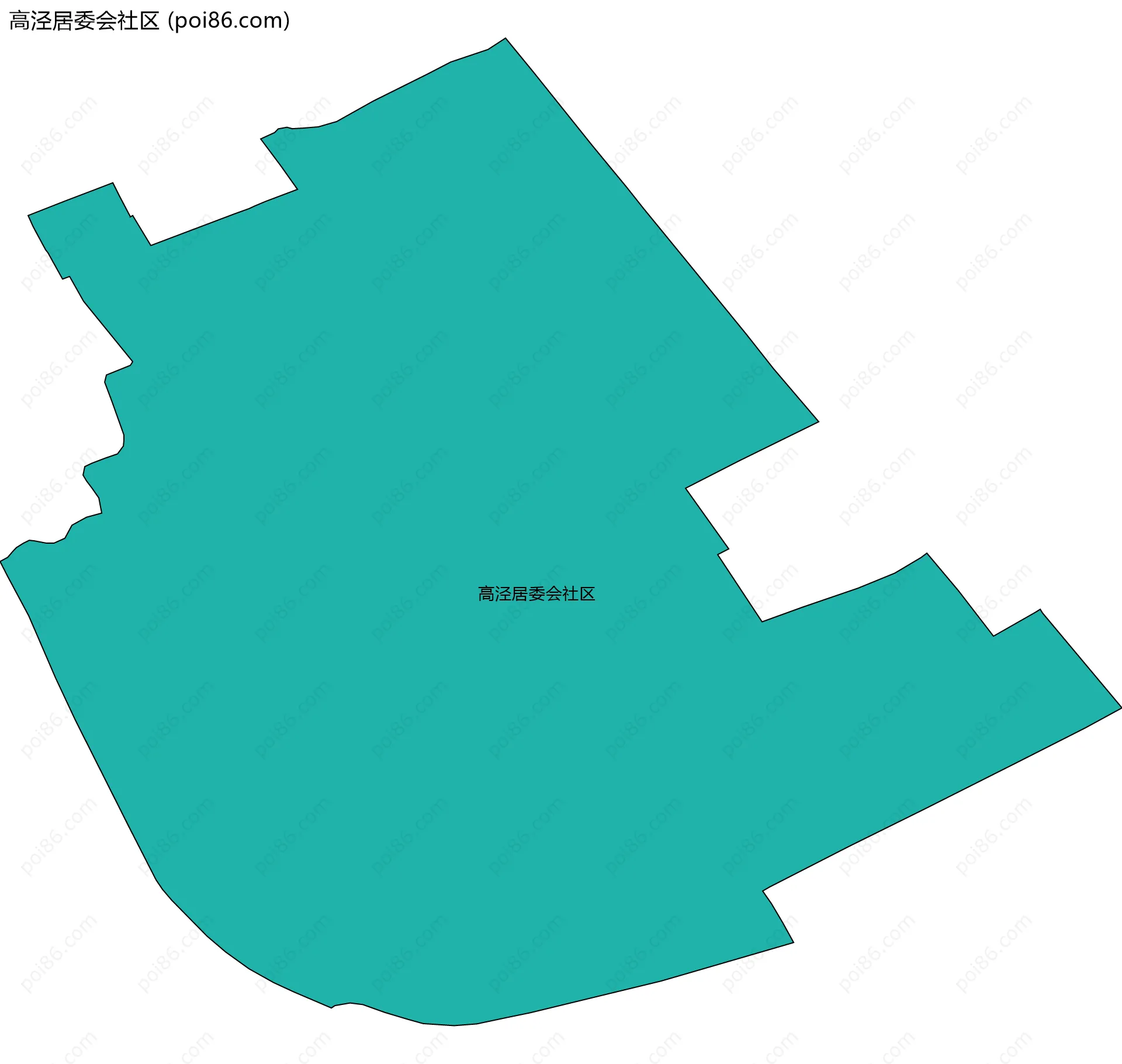 高泾居委会社区边界地图