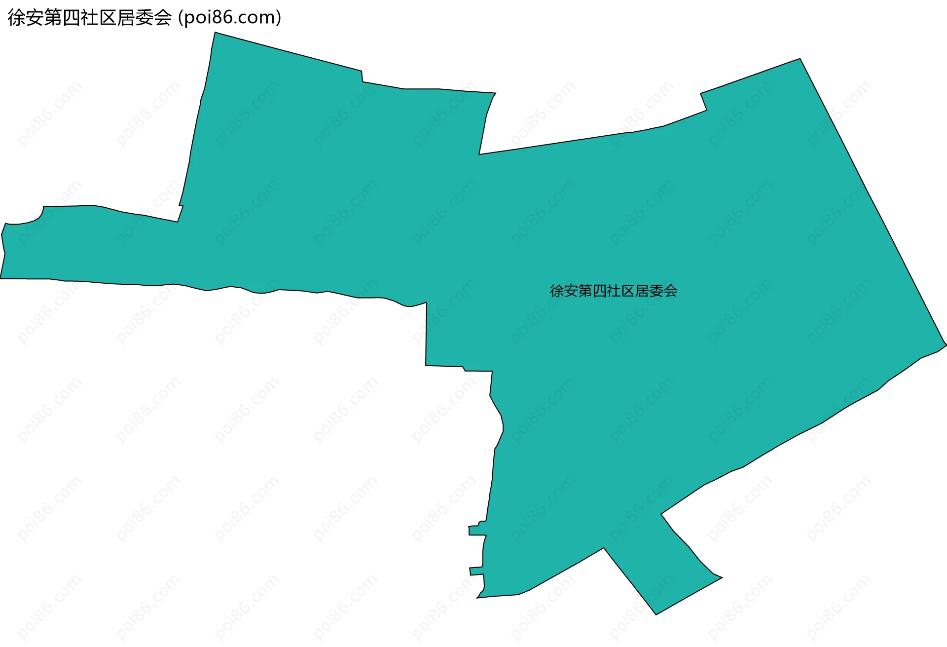 徐安第四社区居委会边界地图