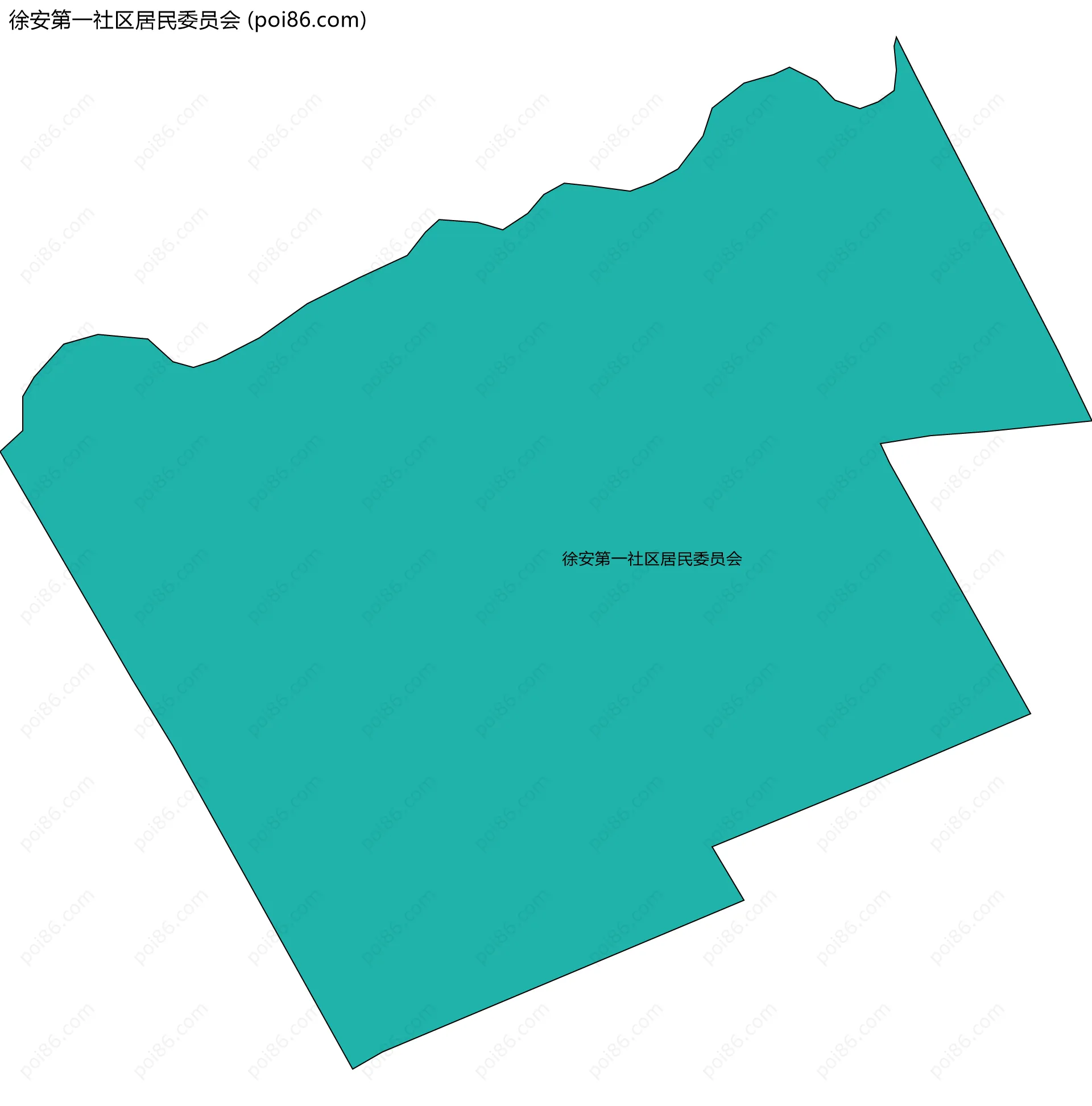 徐安第一社区居民委员会边界地图