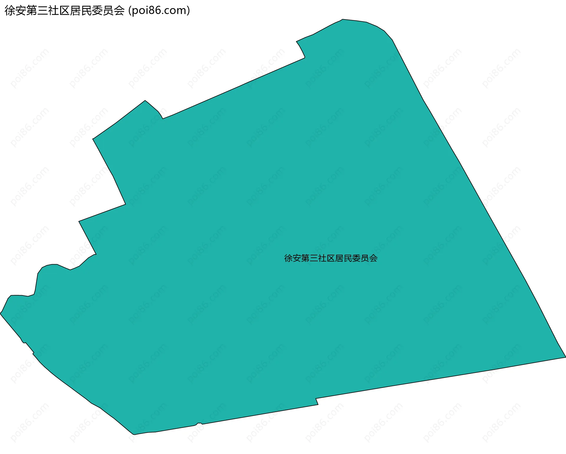 徐安第三社区居民委员会边界地图