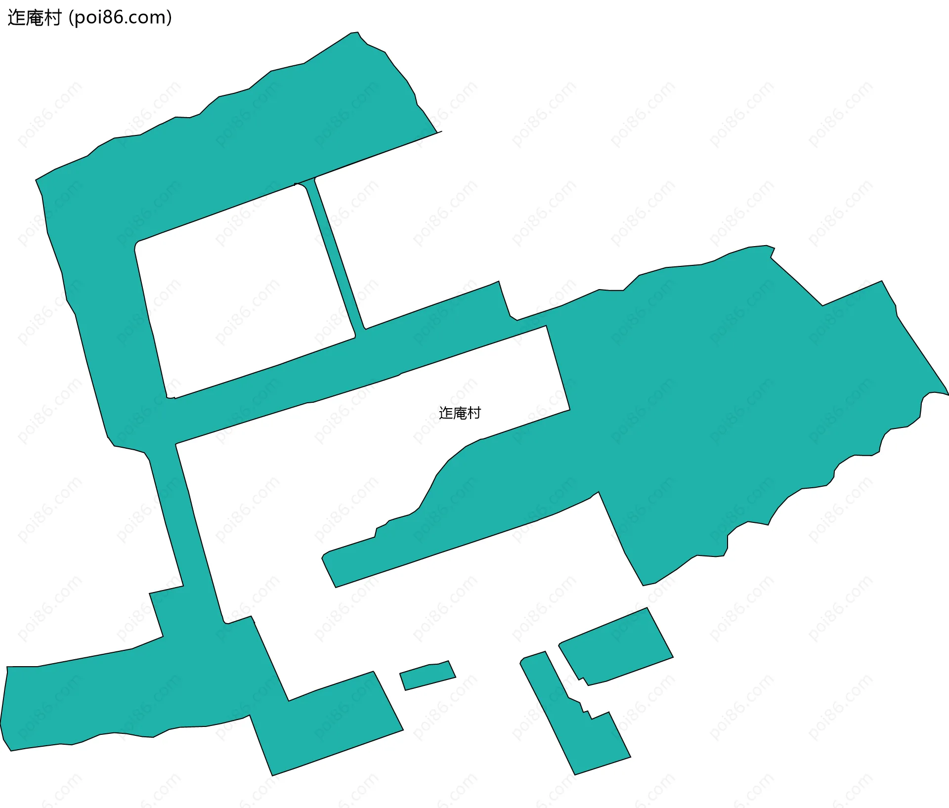 迮庵村边界地图