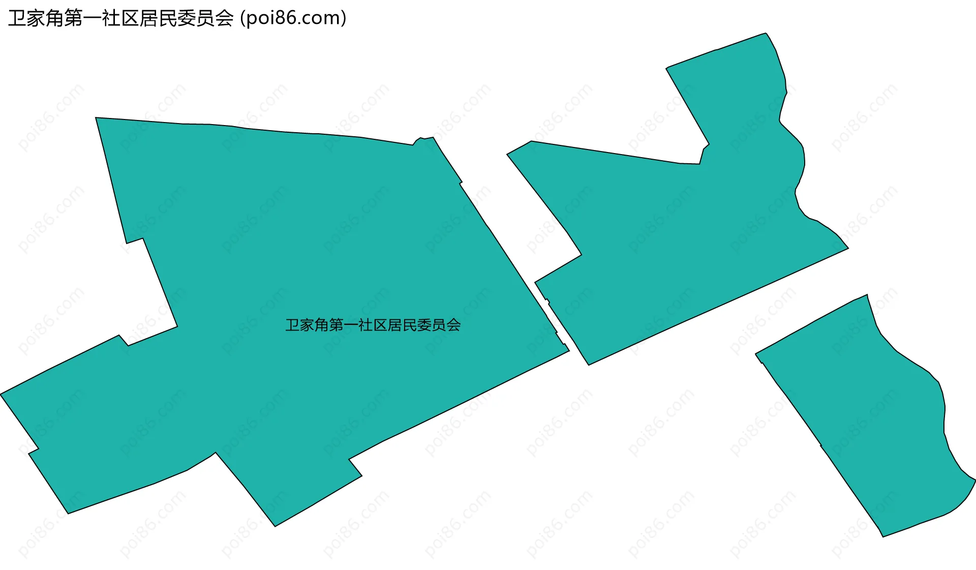卫家角第一社区居民委员会边界地图