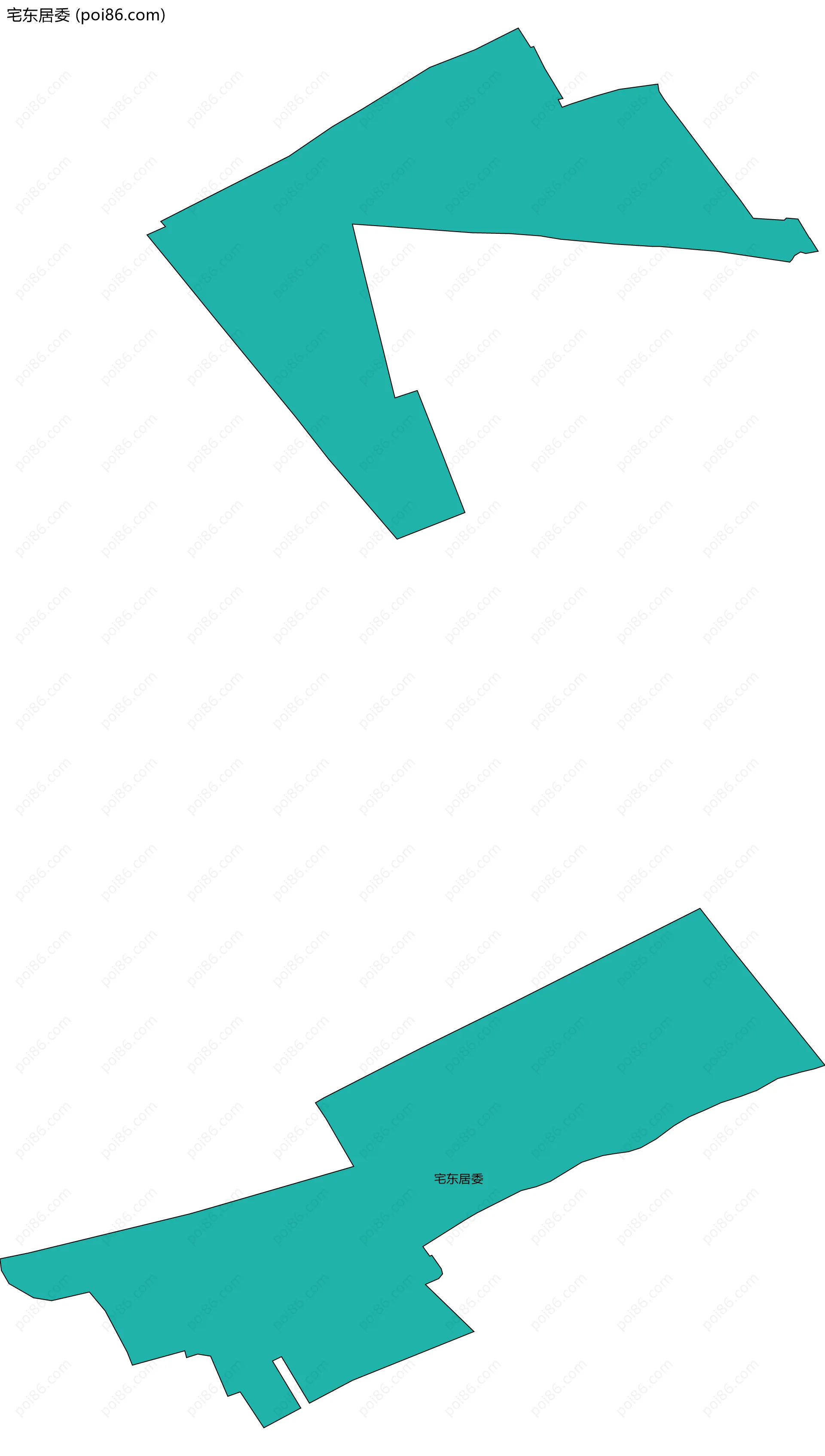 宅东居委边界地图