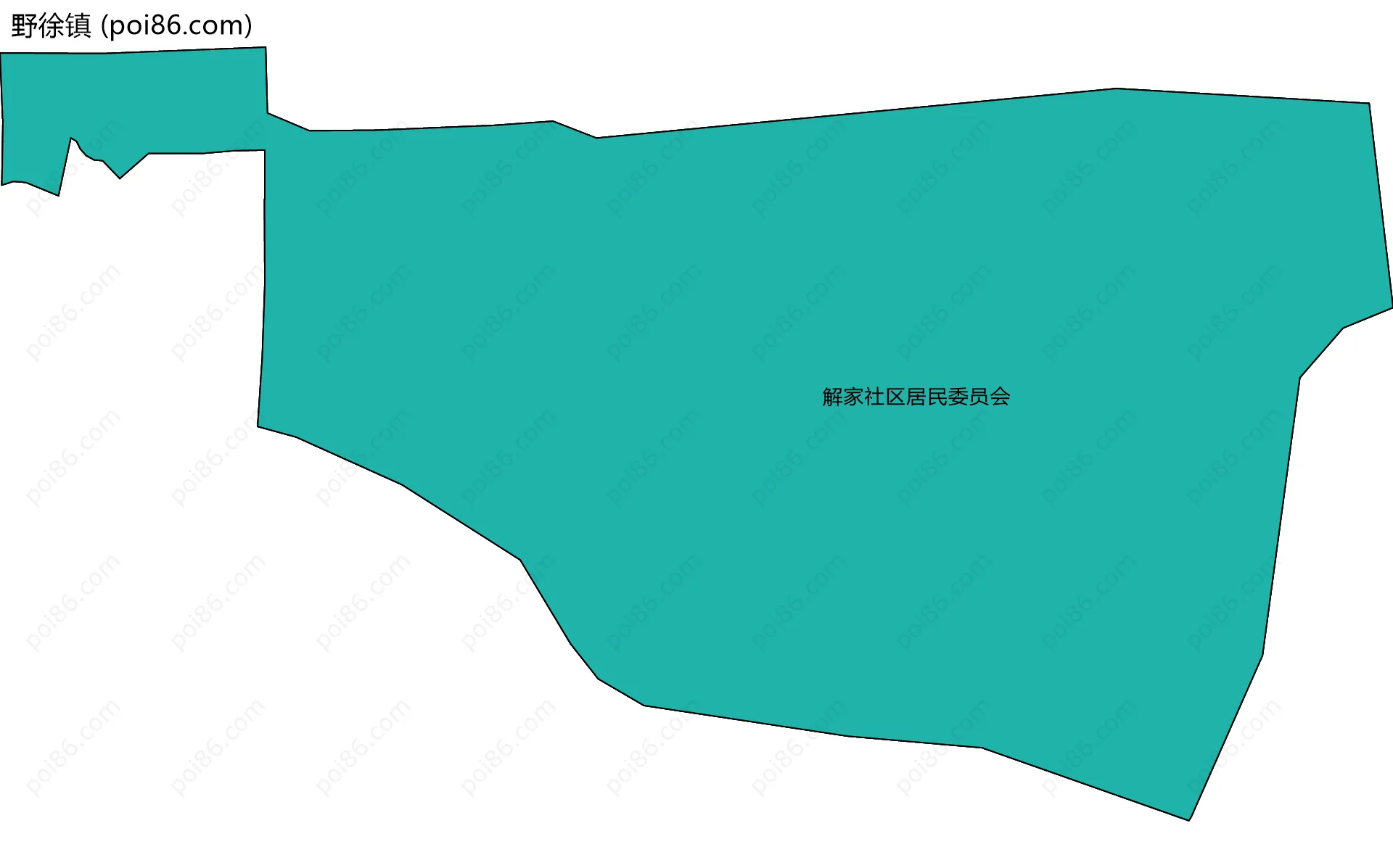 野徐镇边界地图(五级行政区划)
