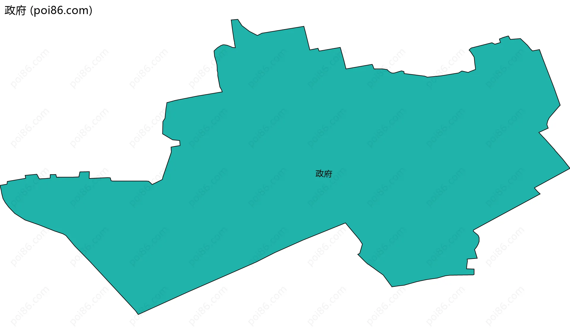 政府边界地图