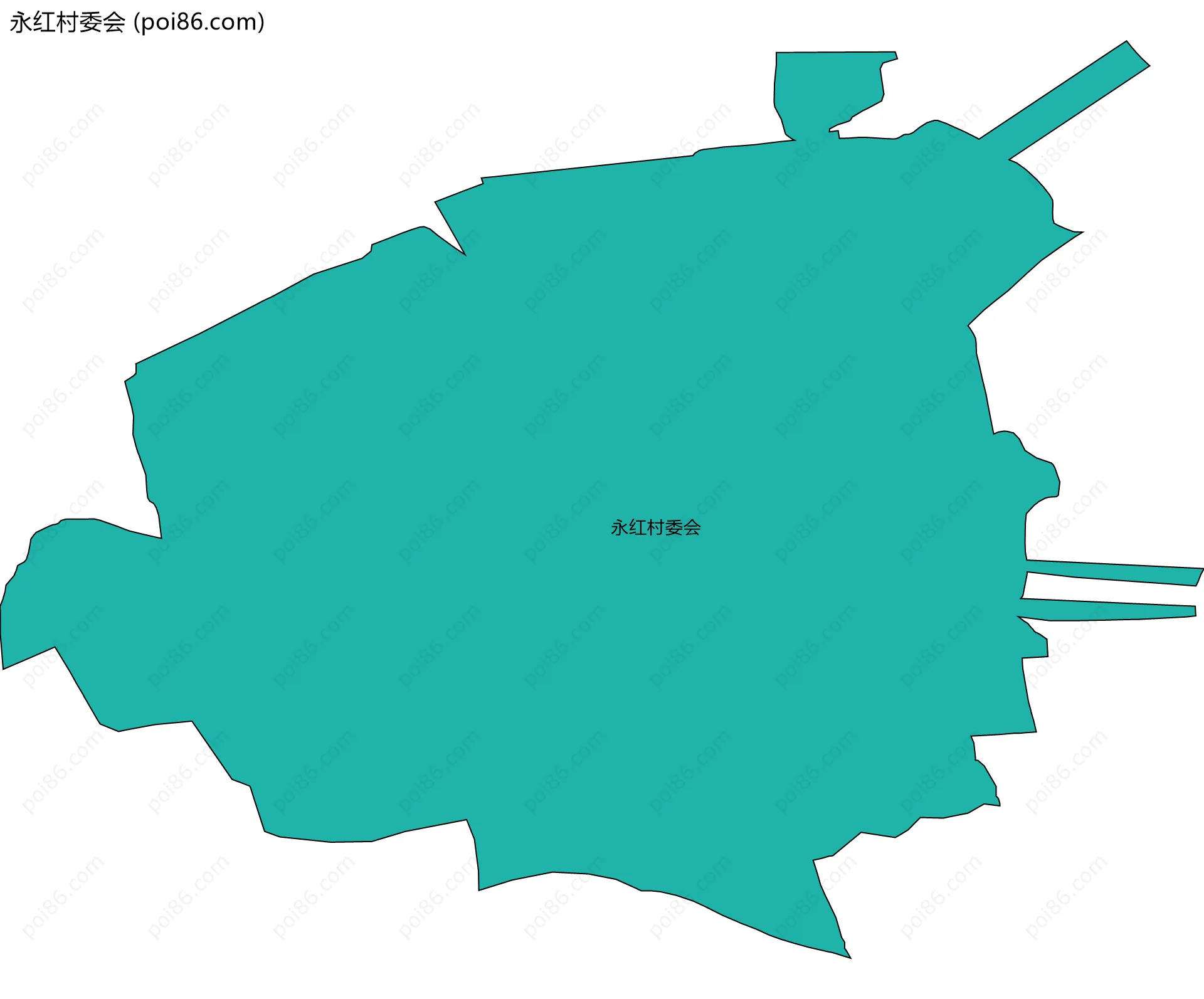 永红村委会边界地图