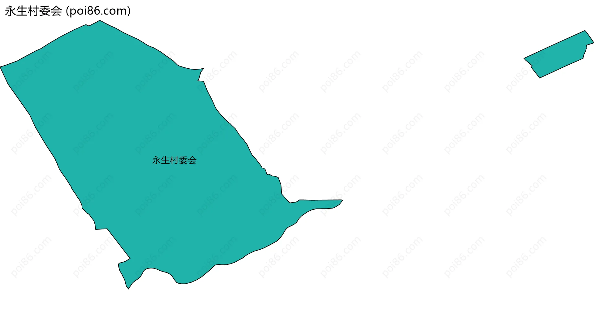 永生村委会边界地图