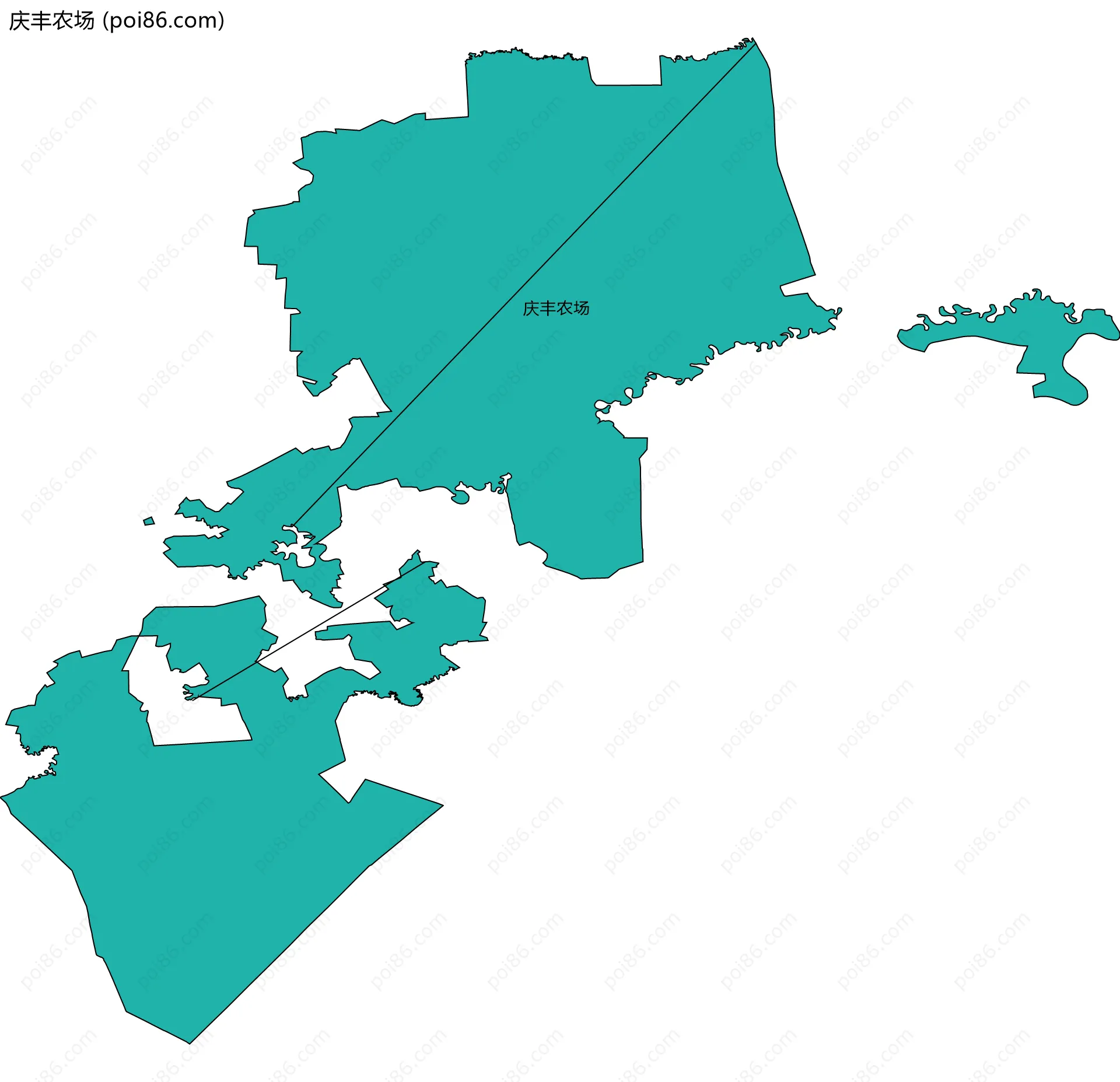 庆丰农场边界地图