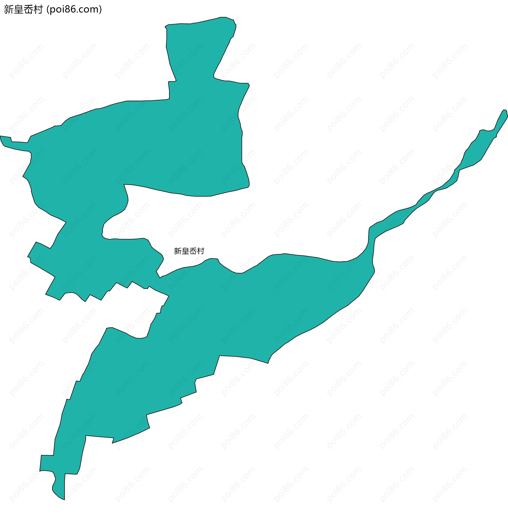 新皇岙村边界地图