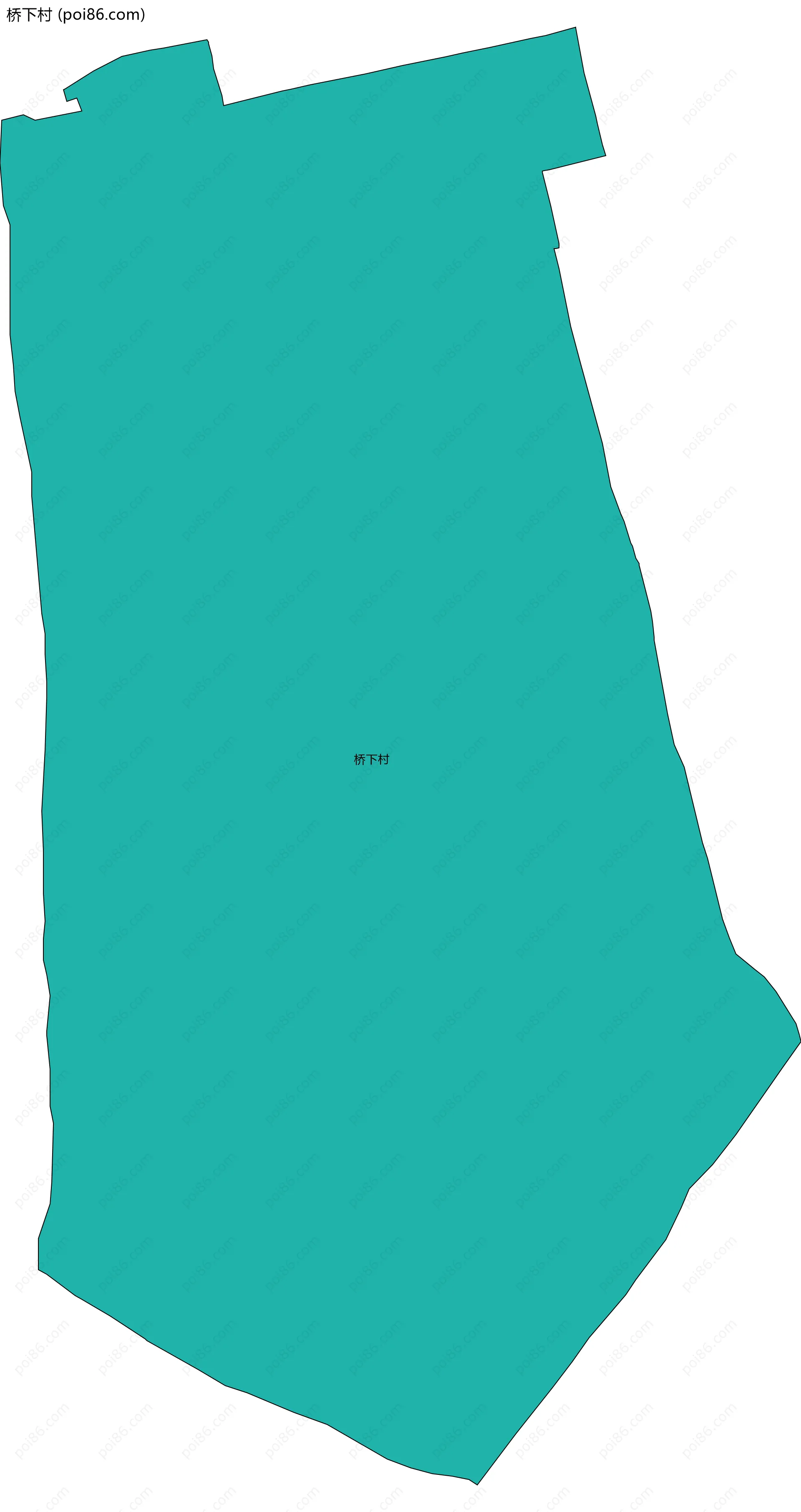 桥下村边界地图