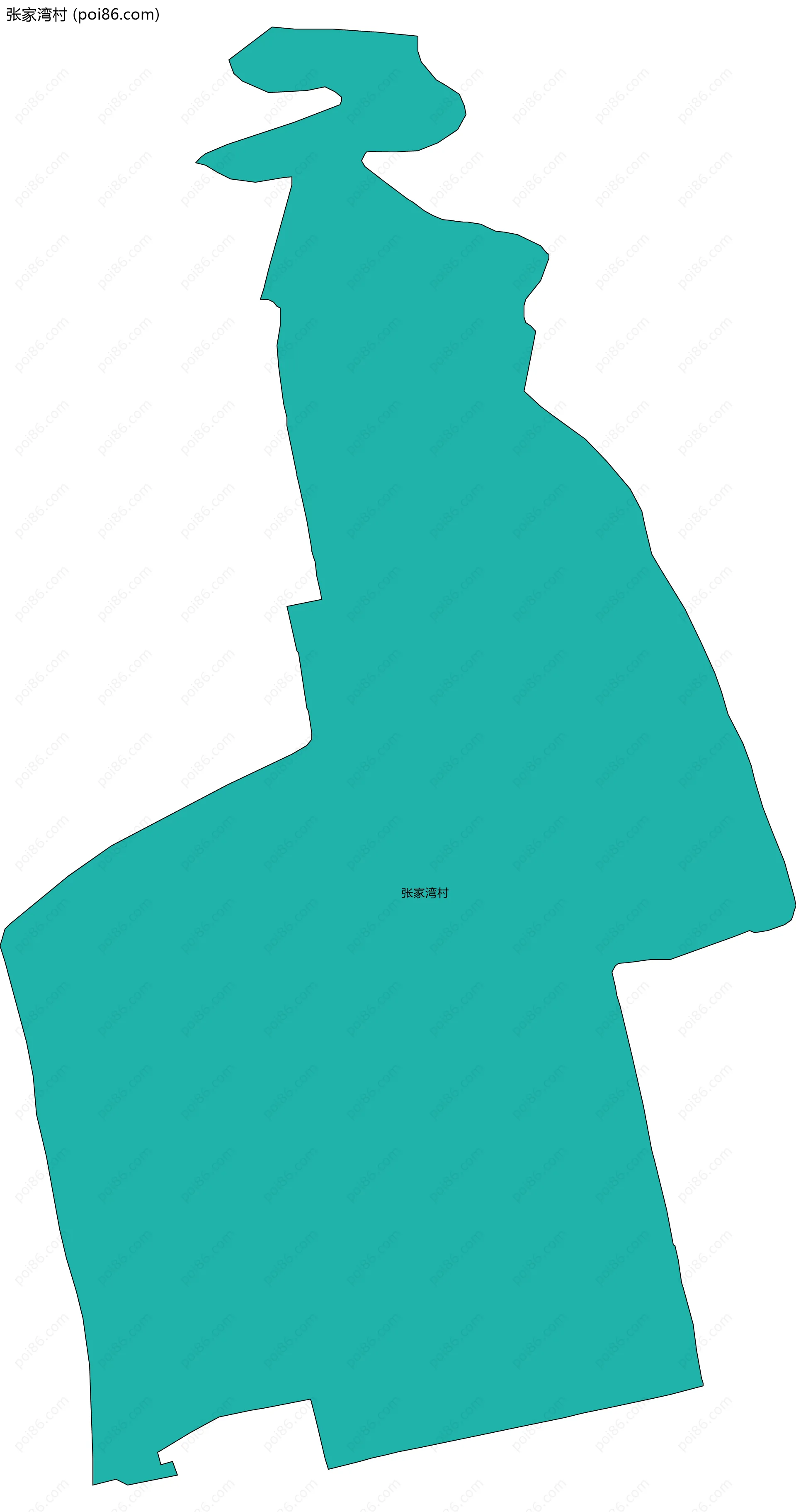 张家湾村边界地图