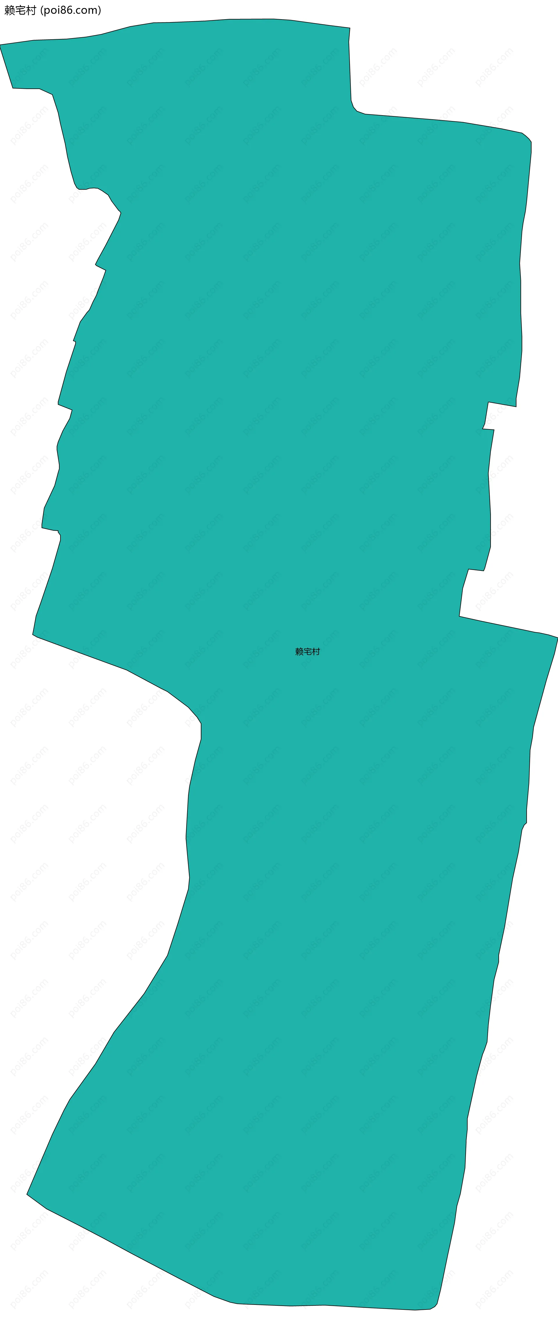 赖宅村边界地图