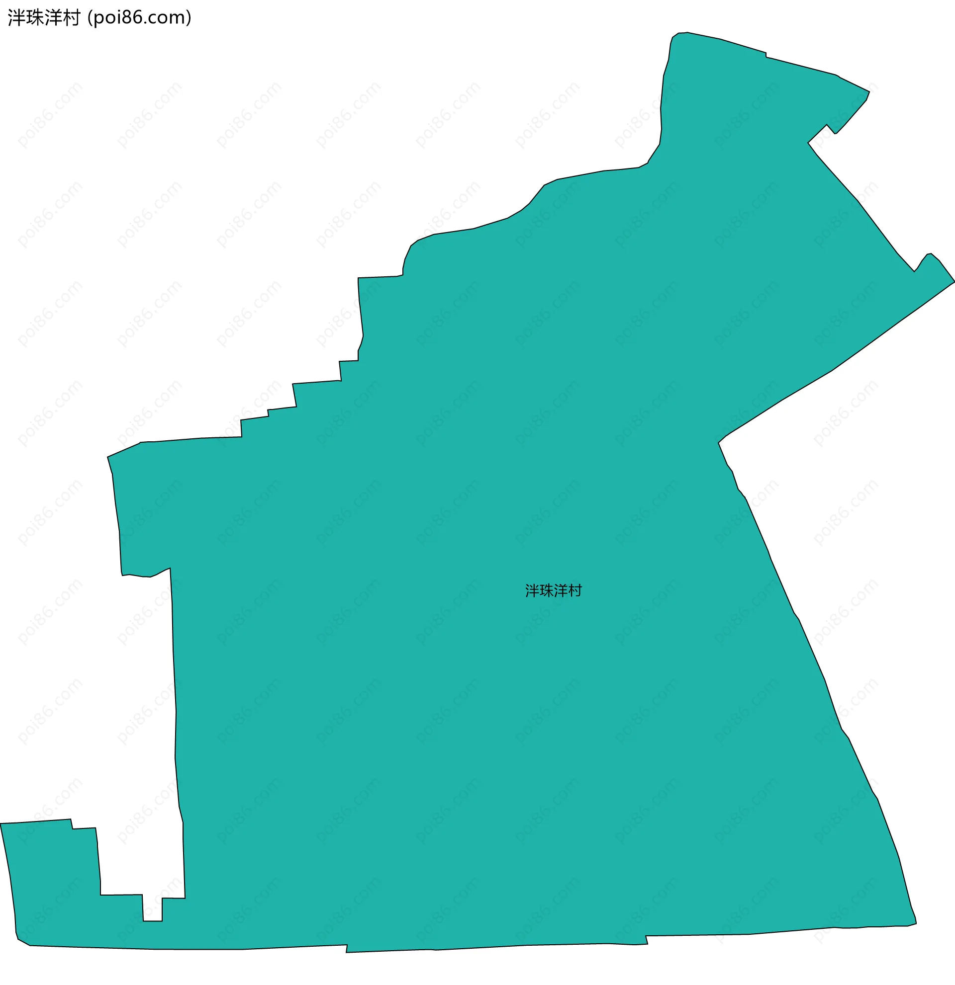 泮珠洋村边界地图