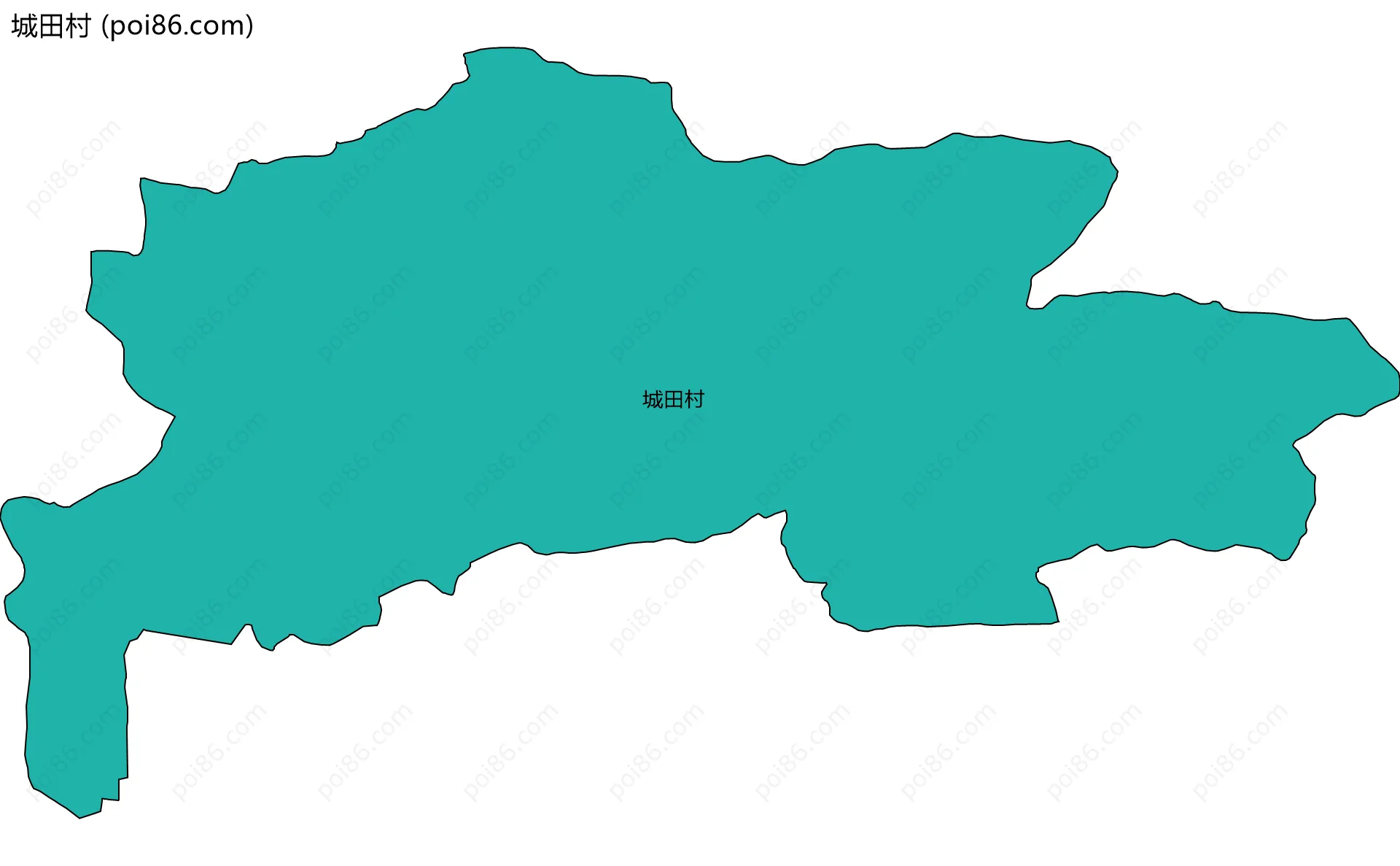 城田村边界地图