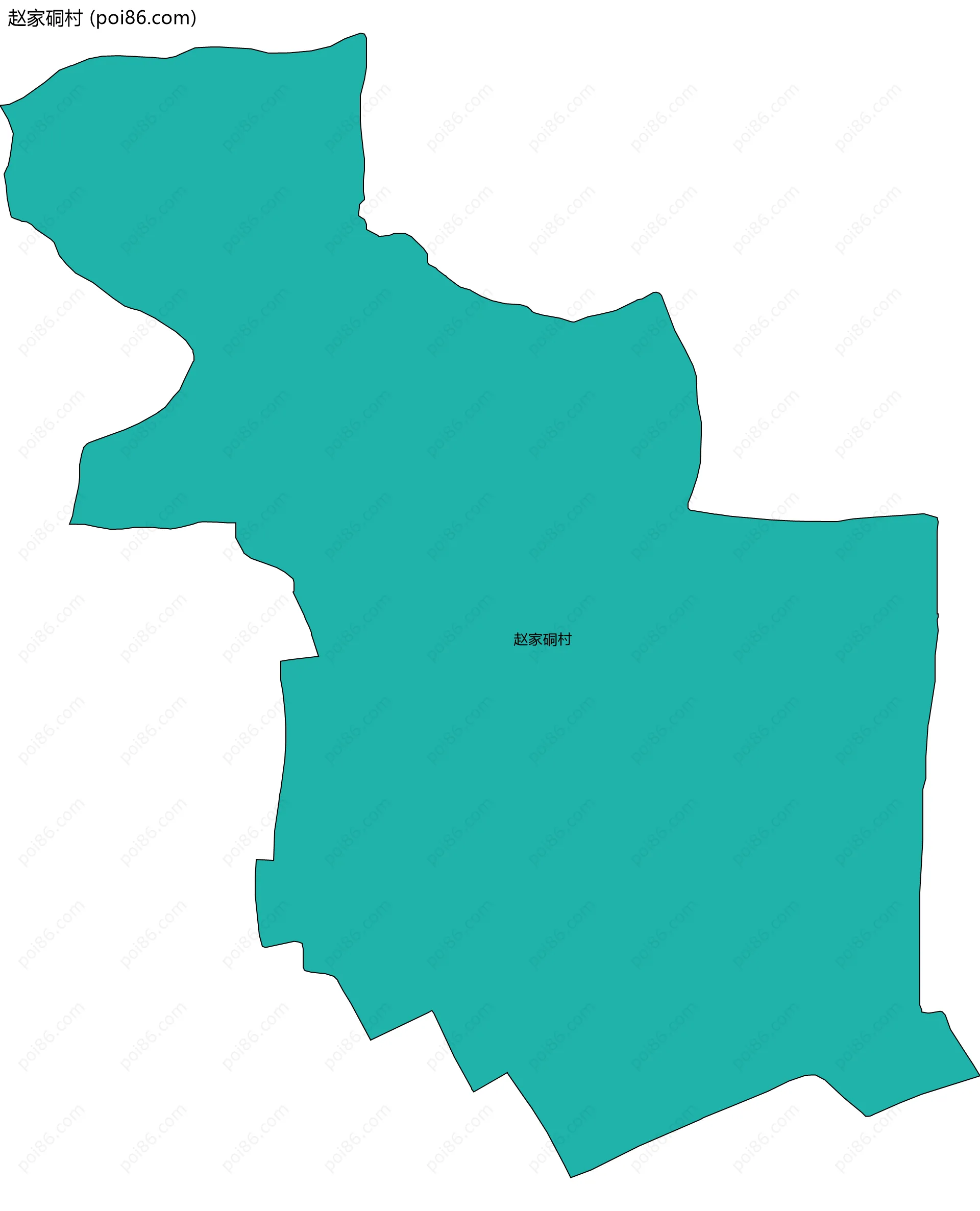 赵家硐村边界地图